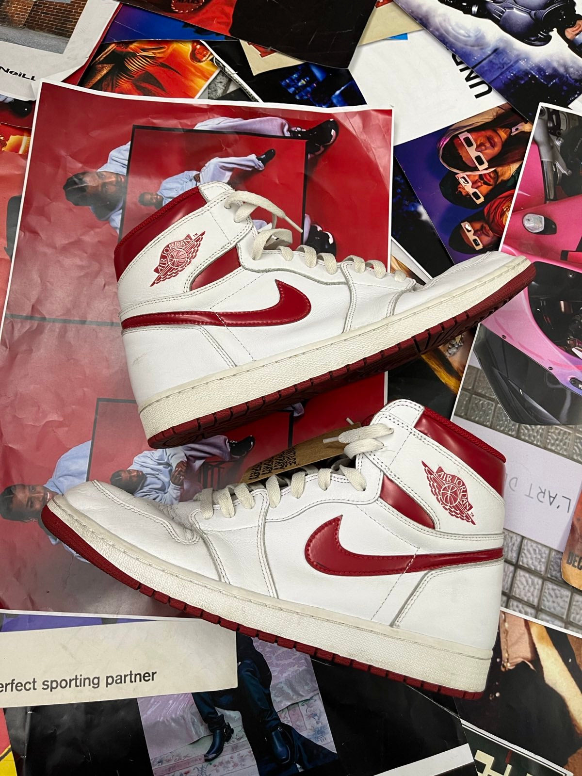 (47,5) Nike Air Jordan 1 Retro High OG "Metallic Red" TENISKY bílo–červené