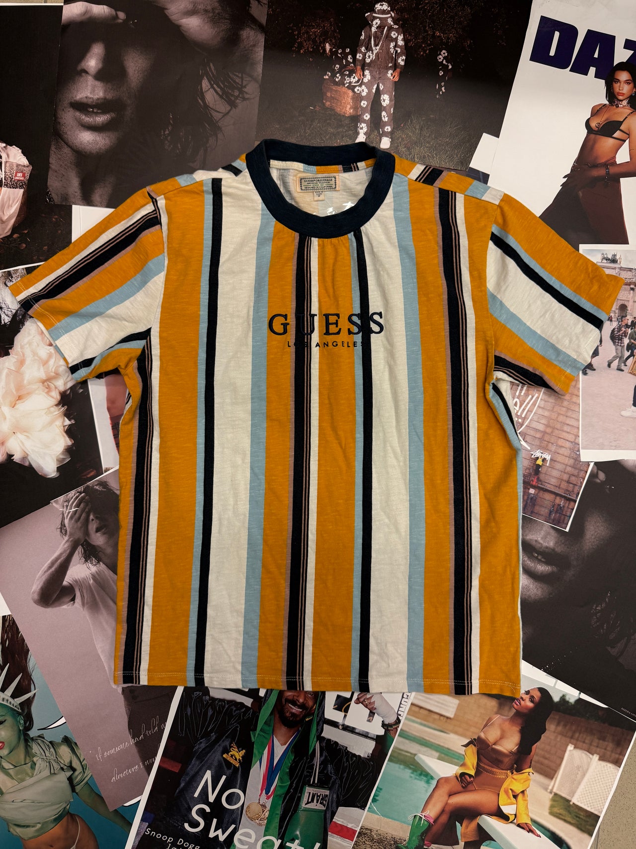 (M) Guess Originals pruhované tričko