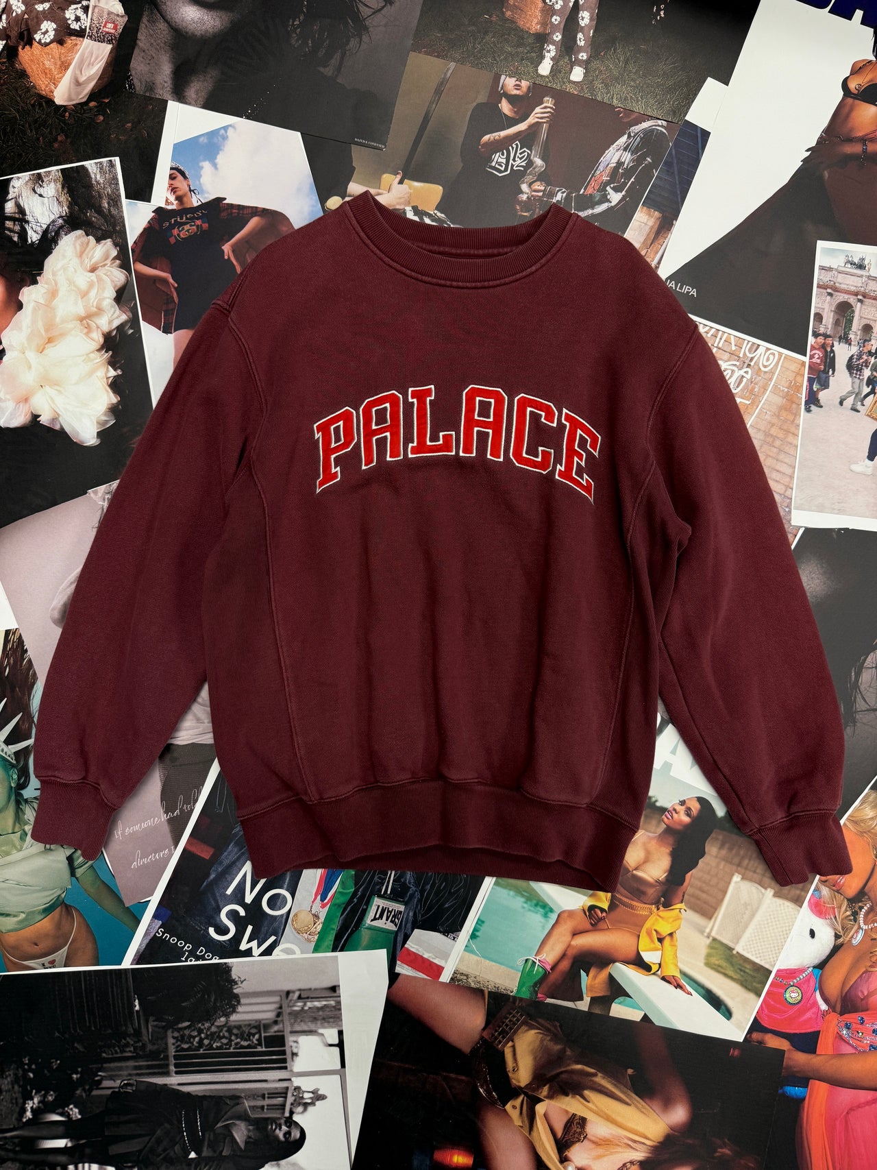 (M) Palace crewneck Alas bordový