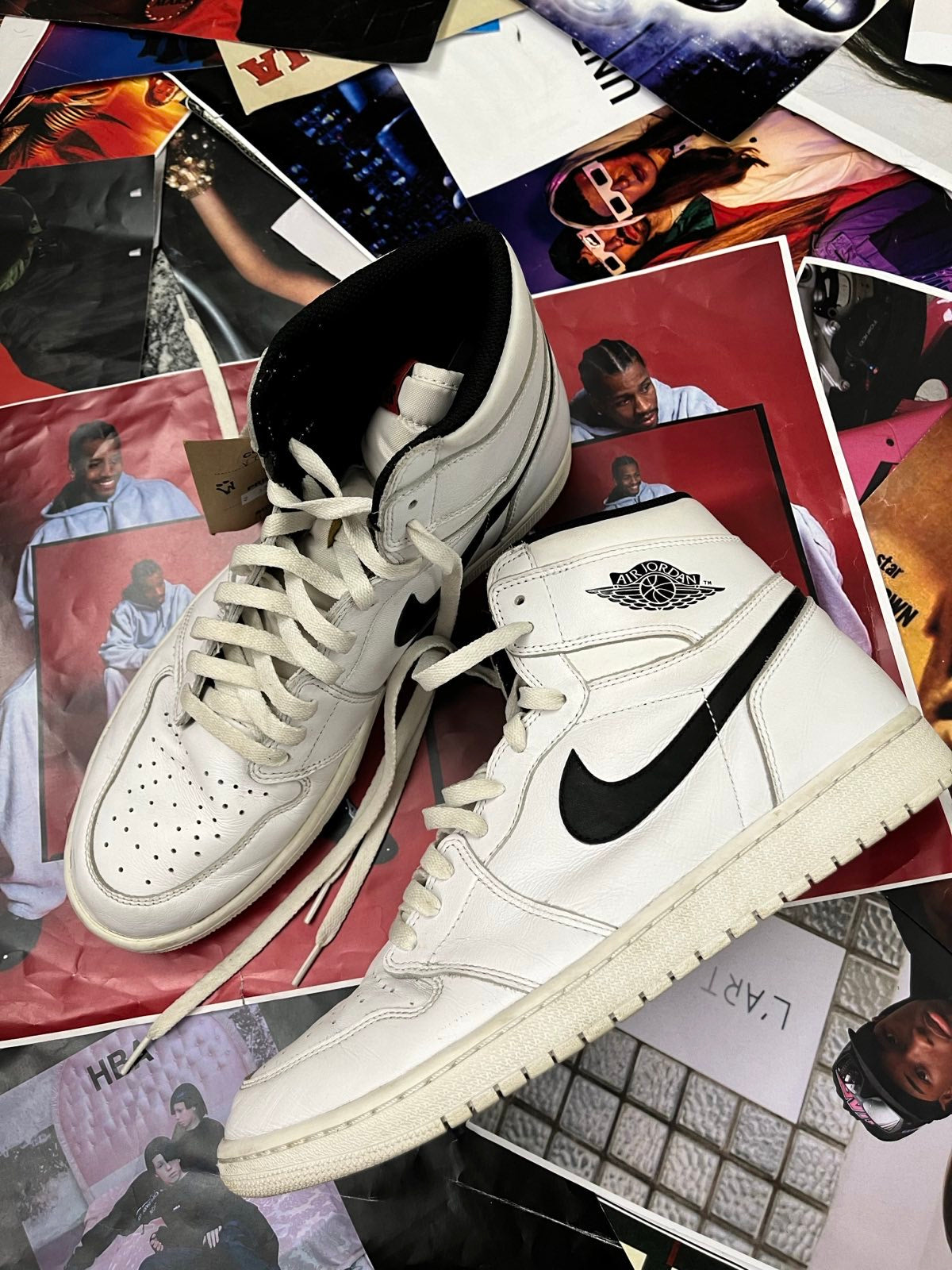 (47,5) Nike Air Jordan 1 Retro High OG Premium "Yin Yang" tenisky bílo–černé