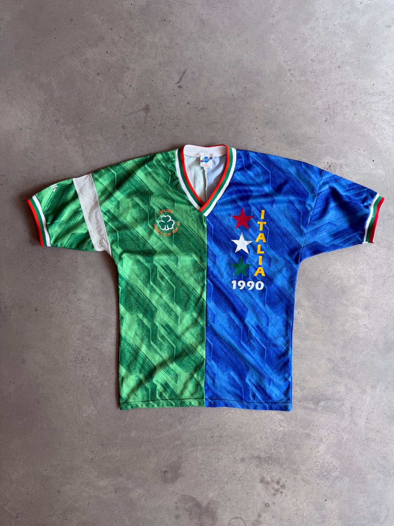 (S) Oneills dres zeleno–modrý 1990 Ireland Italy Vintage