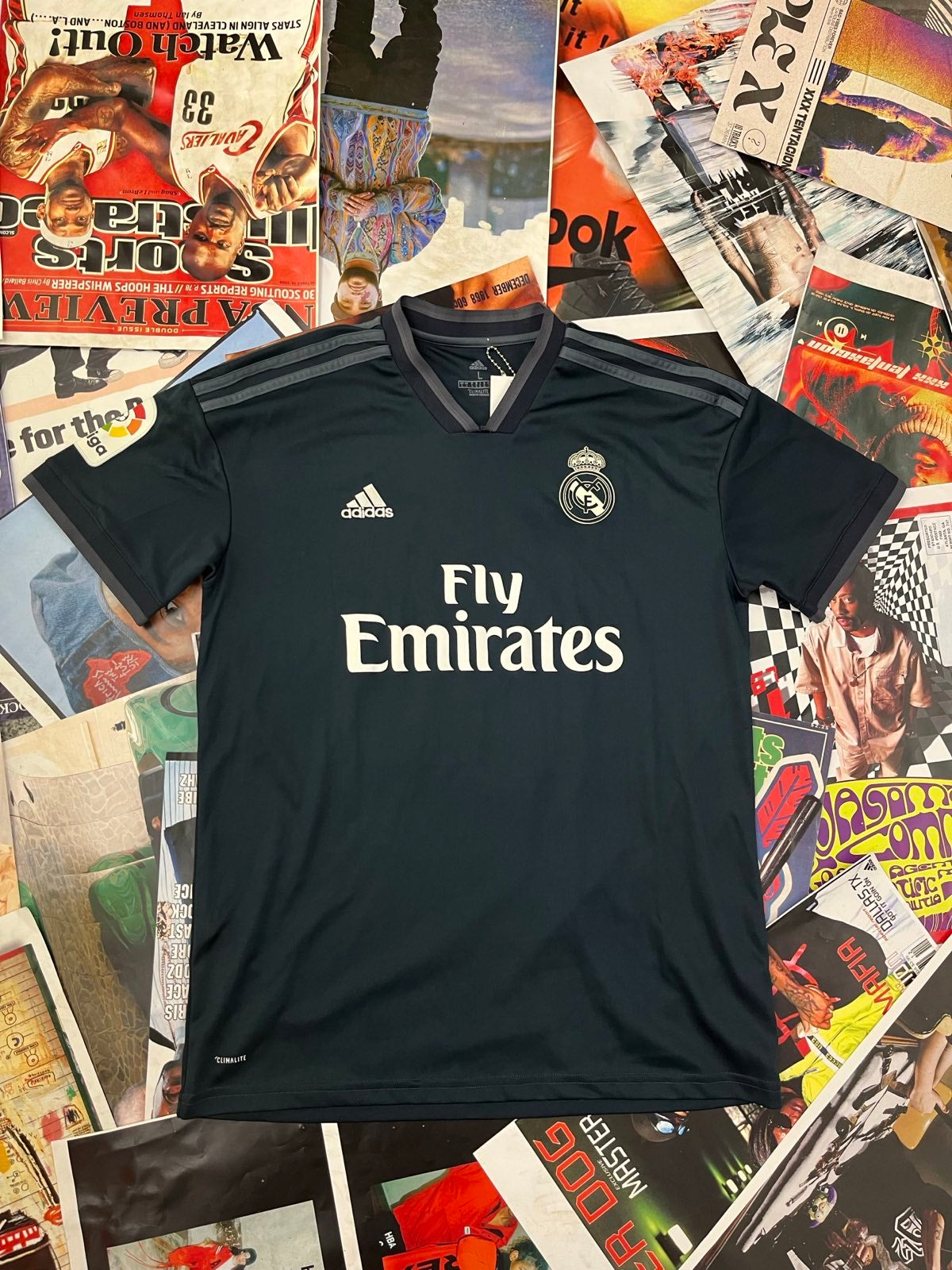 (L) Dres Adidas x Real Madrid modro–černý