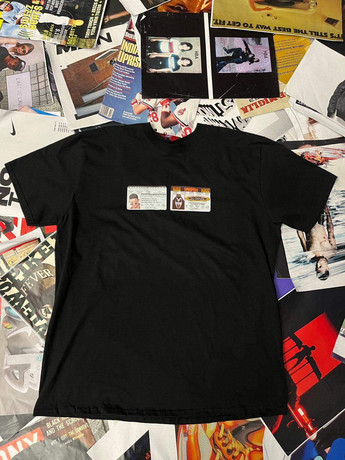 (3XL) 1of1 triko černé s potiskem ID Skedda cards