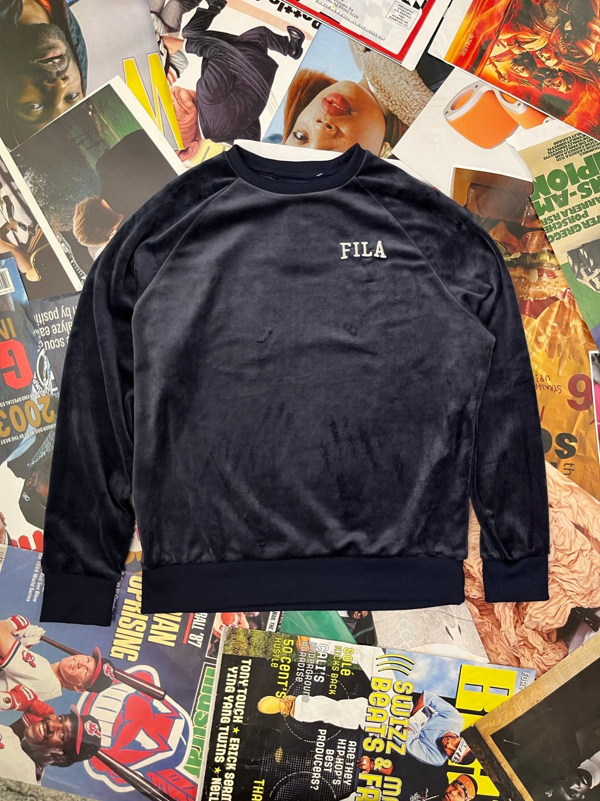(S) FILA crewneck modrý