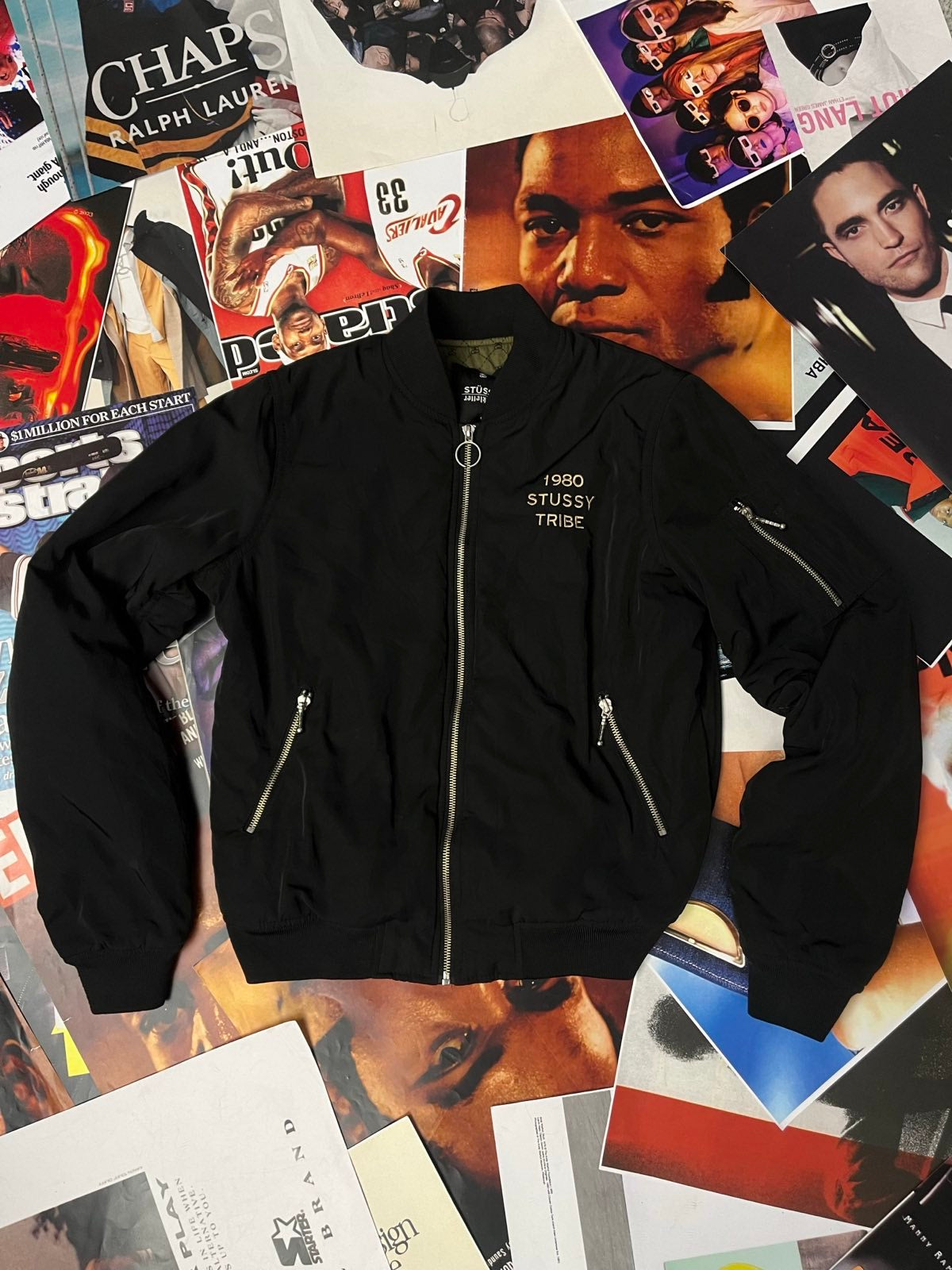 Stussy BOMBER 1980 Stussy Tribe černý M