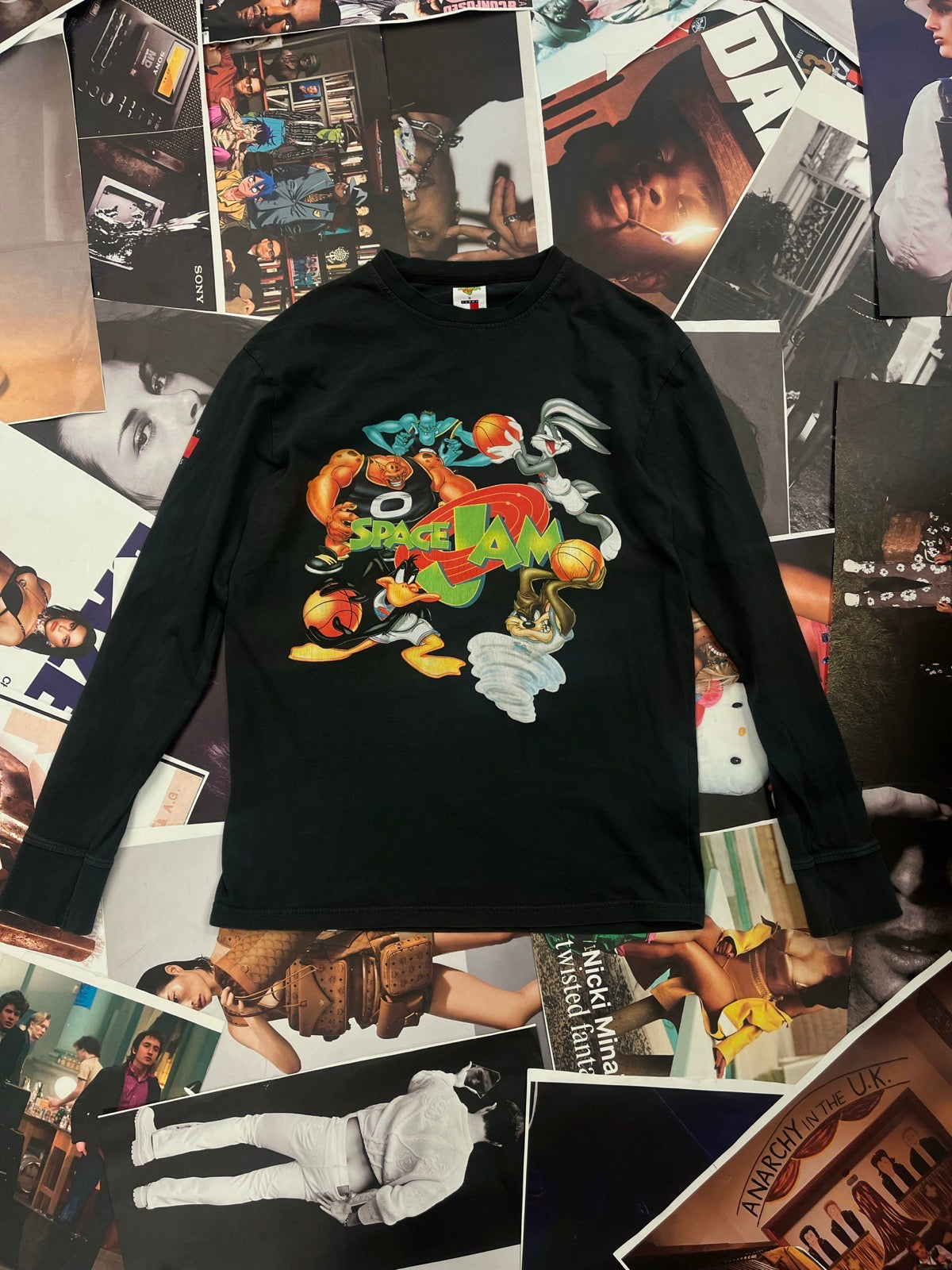 (M) Tommy Hilfiger x Space Jam černé bavlněné tričko s dlouhým rukávem
