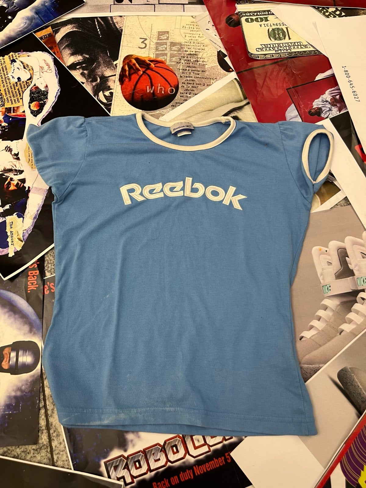 (S) Reebok triko dámské modro bílé