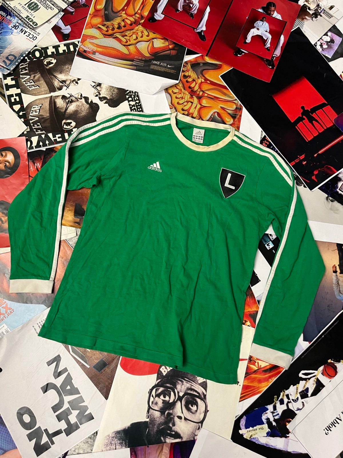 (M) Adidas x Legia Warszawa triko zelené pánské s dlouhým rukávem