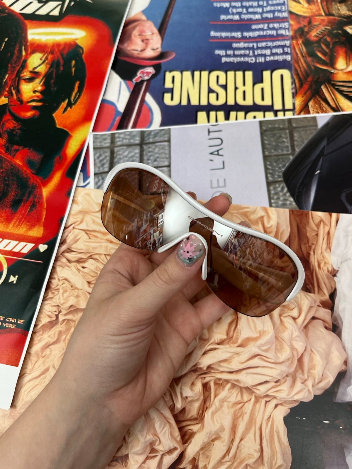 Oakley SLUNEČNÍ BRÝLE bílé s růžovými skly