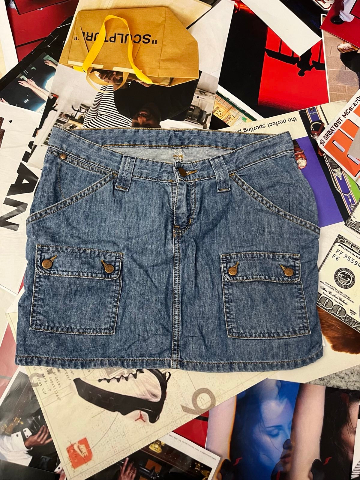 Wrangler džínová sukně kapsáčová L