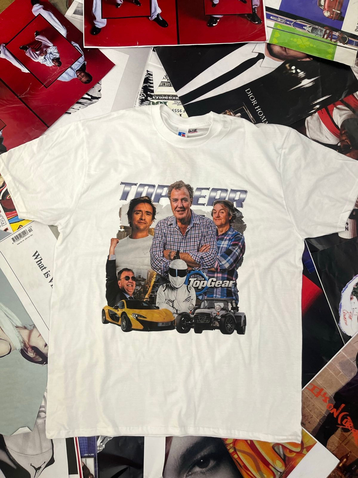 BOOTLEG triko bílé Top Gear
