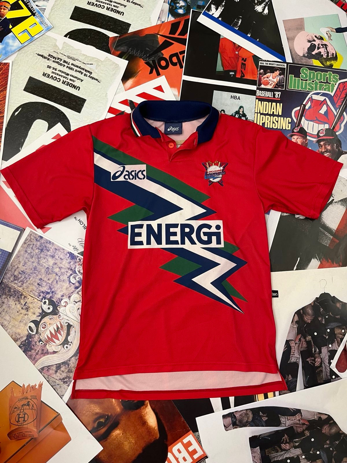 (M) 90s dres červený Asics Energ-i