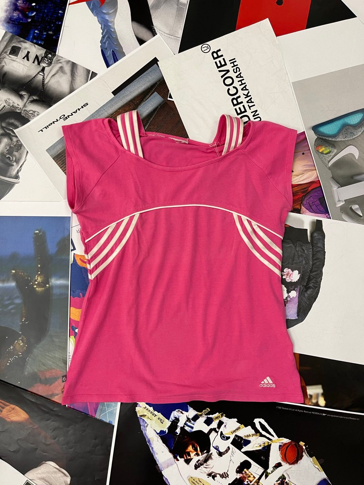 Adidas TRIKO dámské růžové s bílými proužky M