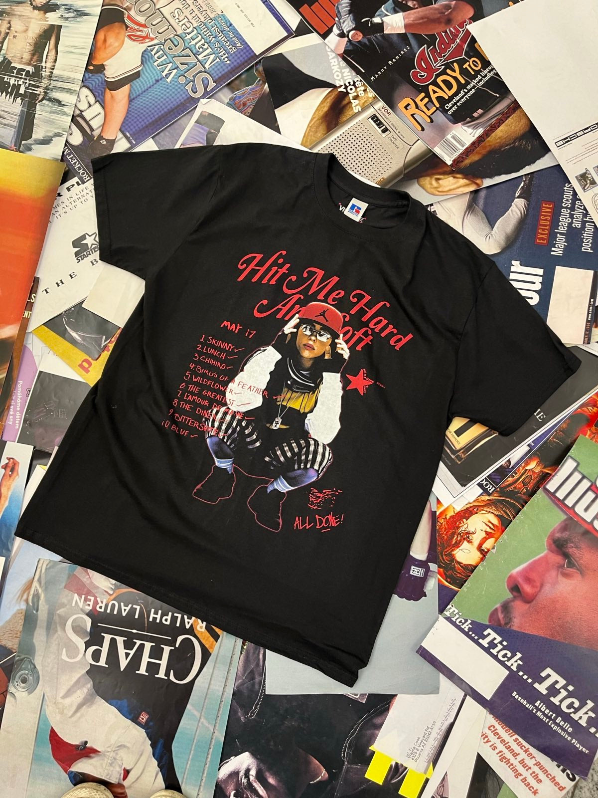 Triko BOOTLEG Billie Eilish s potiskem Hit me Hard and Soft