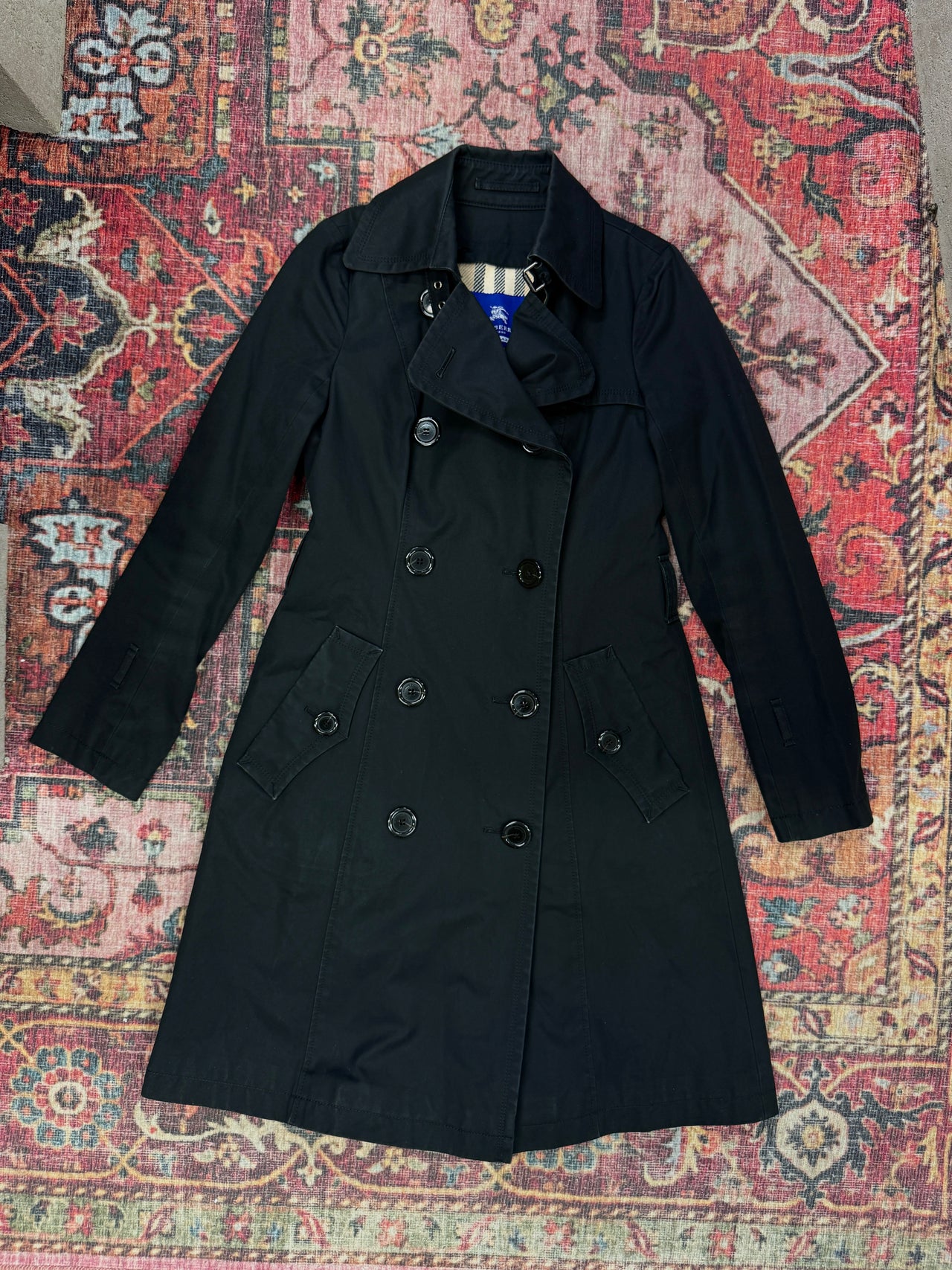 (M) Burberry kabát černý dámský dlouhý