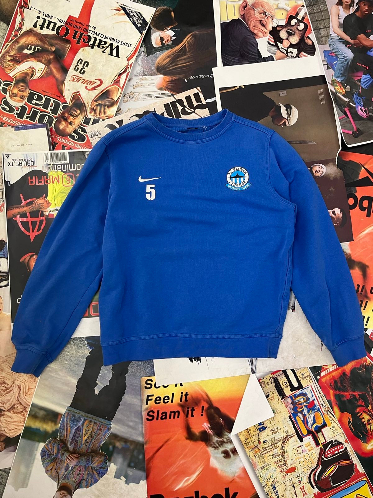 (S) Crewneck FC SLOVAN modrý