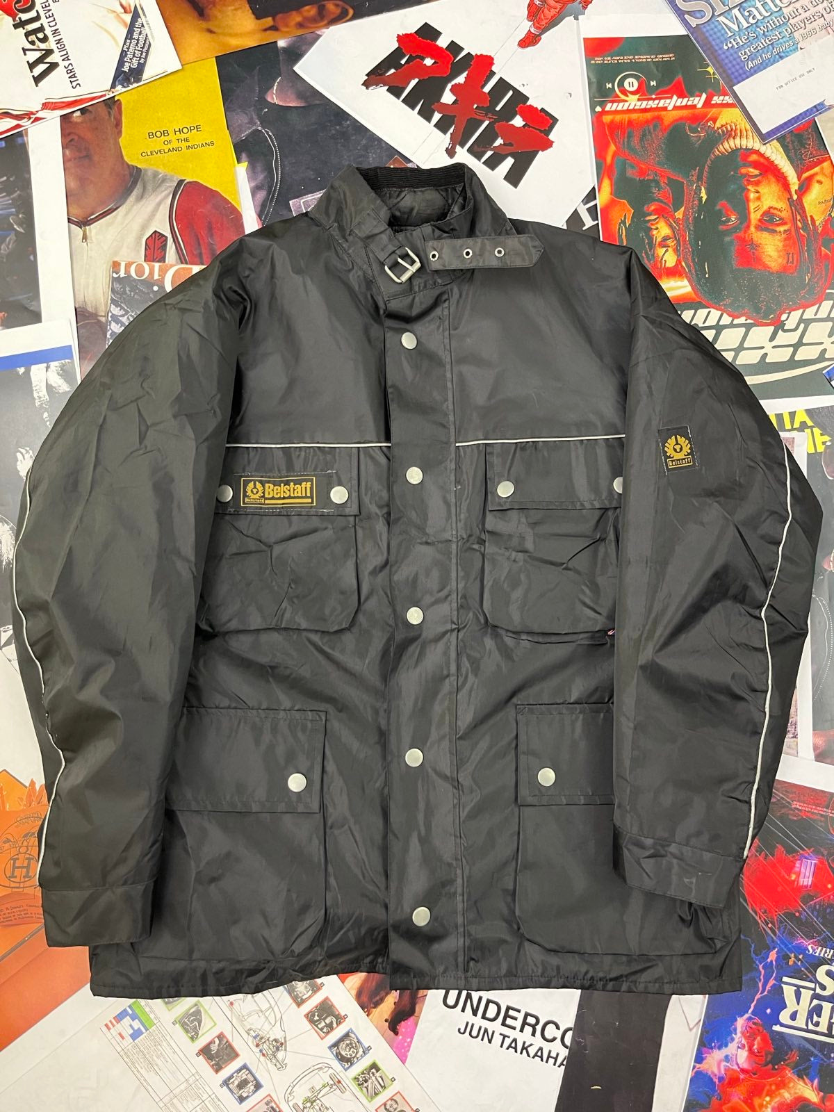 (XL) Bellstaff BUNDA černá s kapsami a žlutými logy