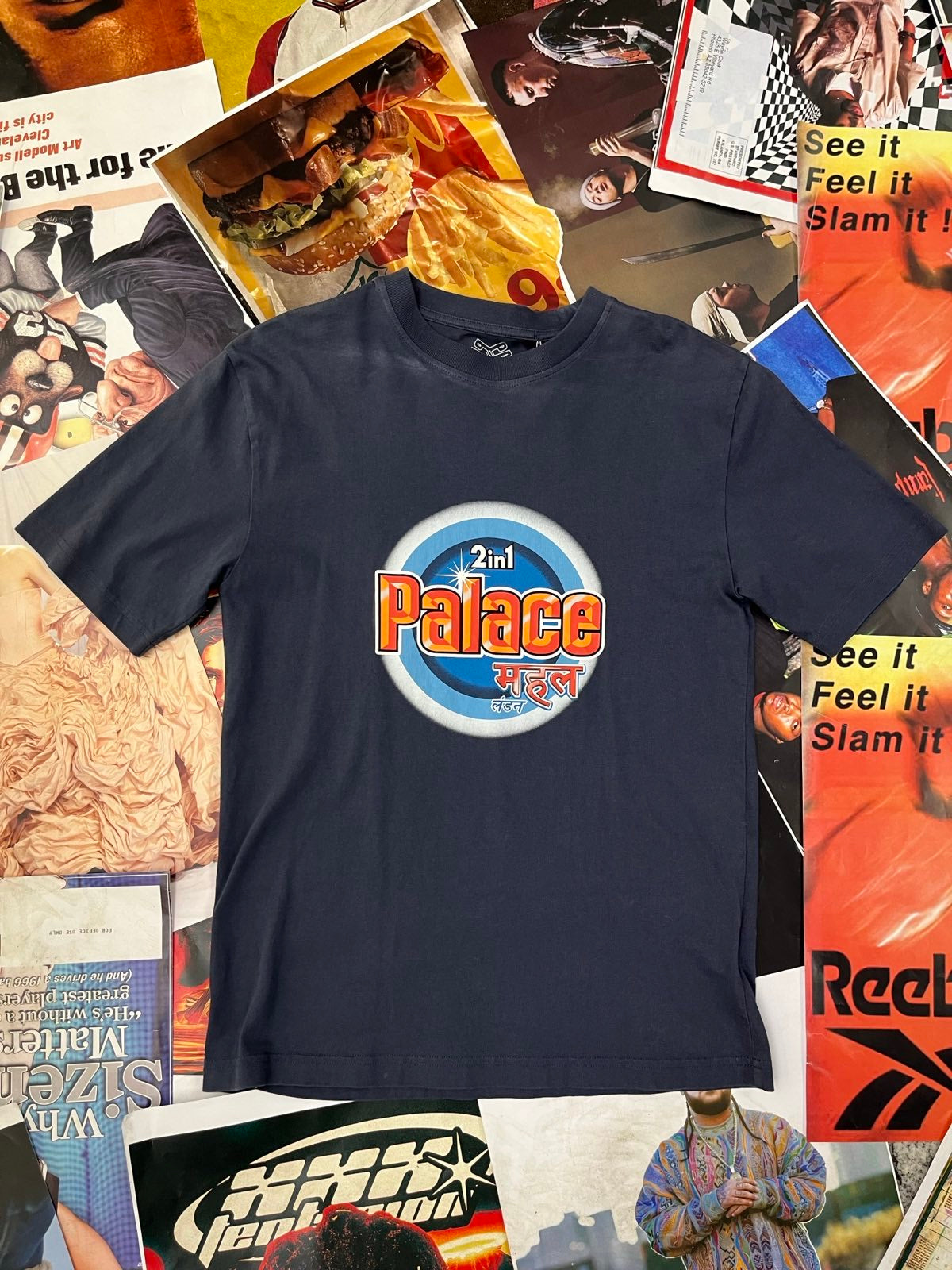 (S) Palace tričko tmavě šedé s potiskem 2in1 Palace