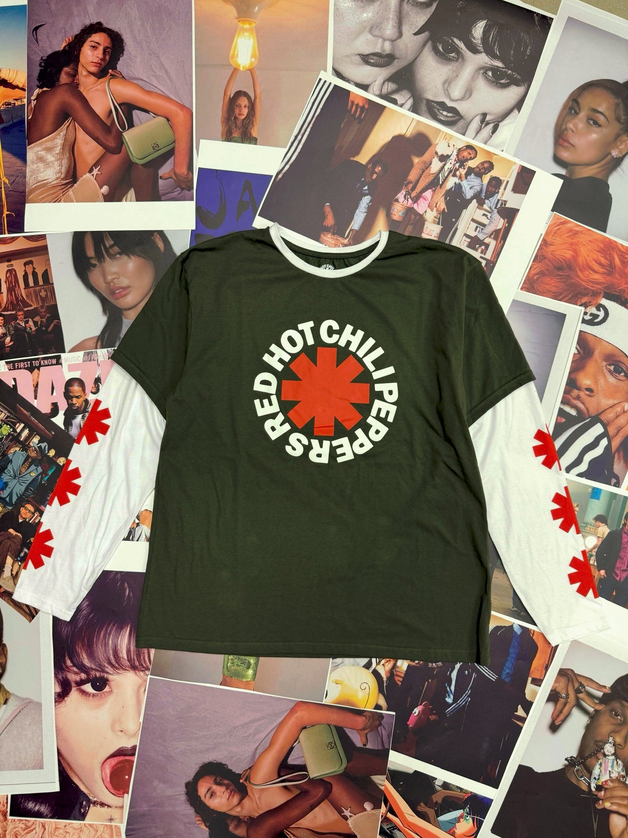 (XL) Red Hot Chilli Peppers longsleeve khaki