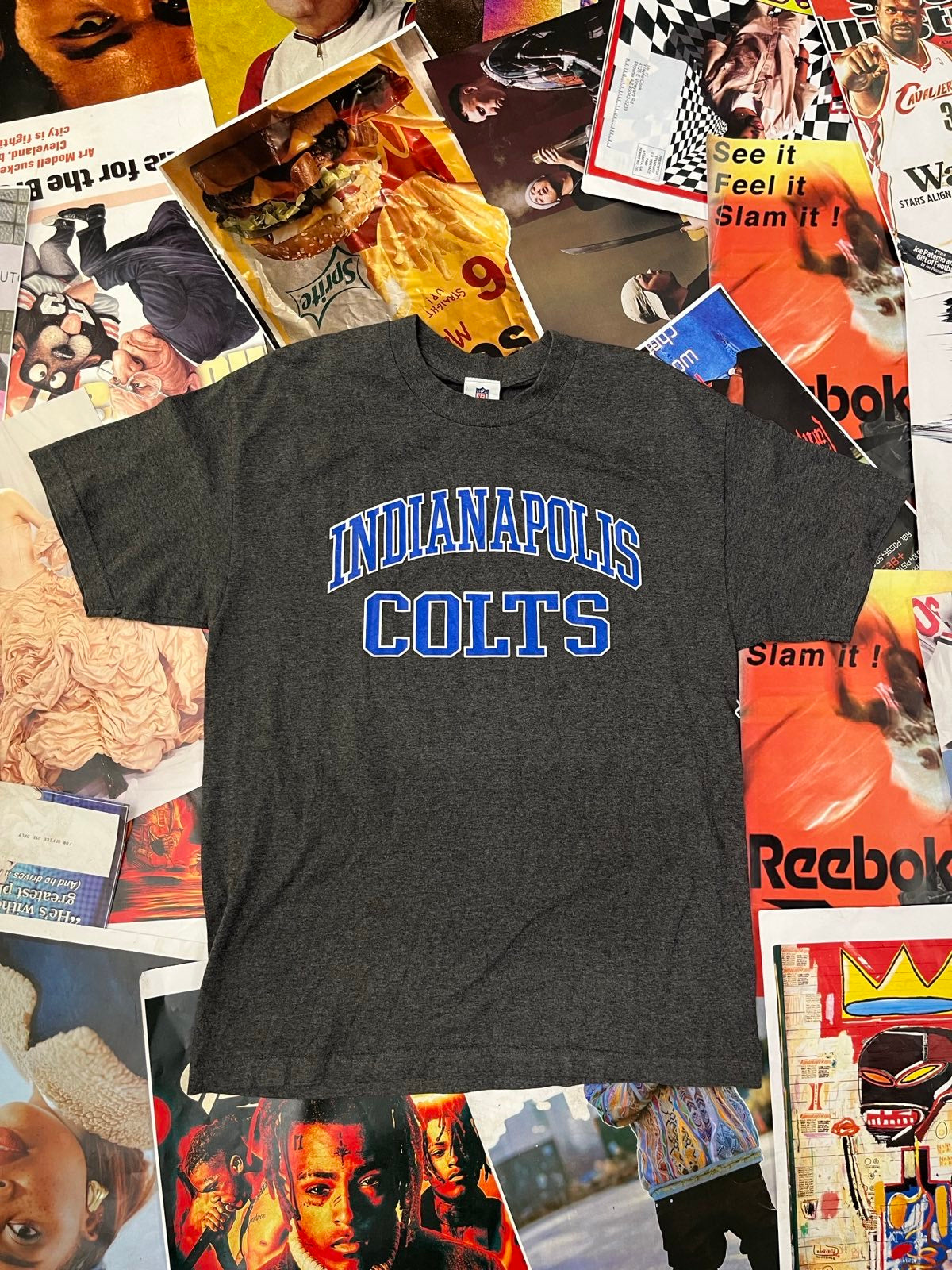 (XL) NFL triko šedé, nápis Indianapolis Colts