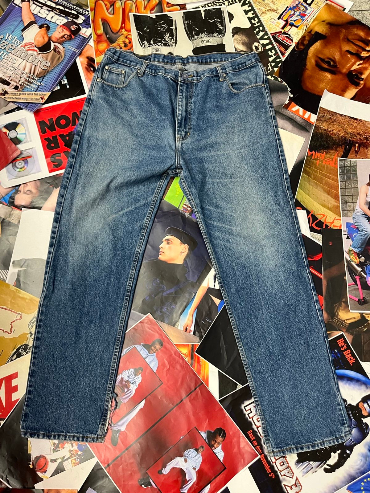 (2XL) H.T.T. modré džíny