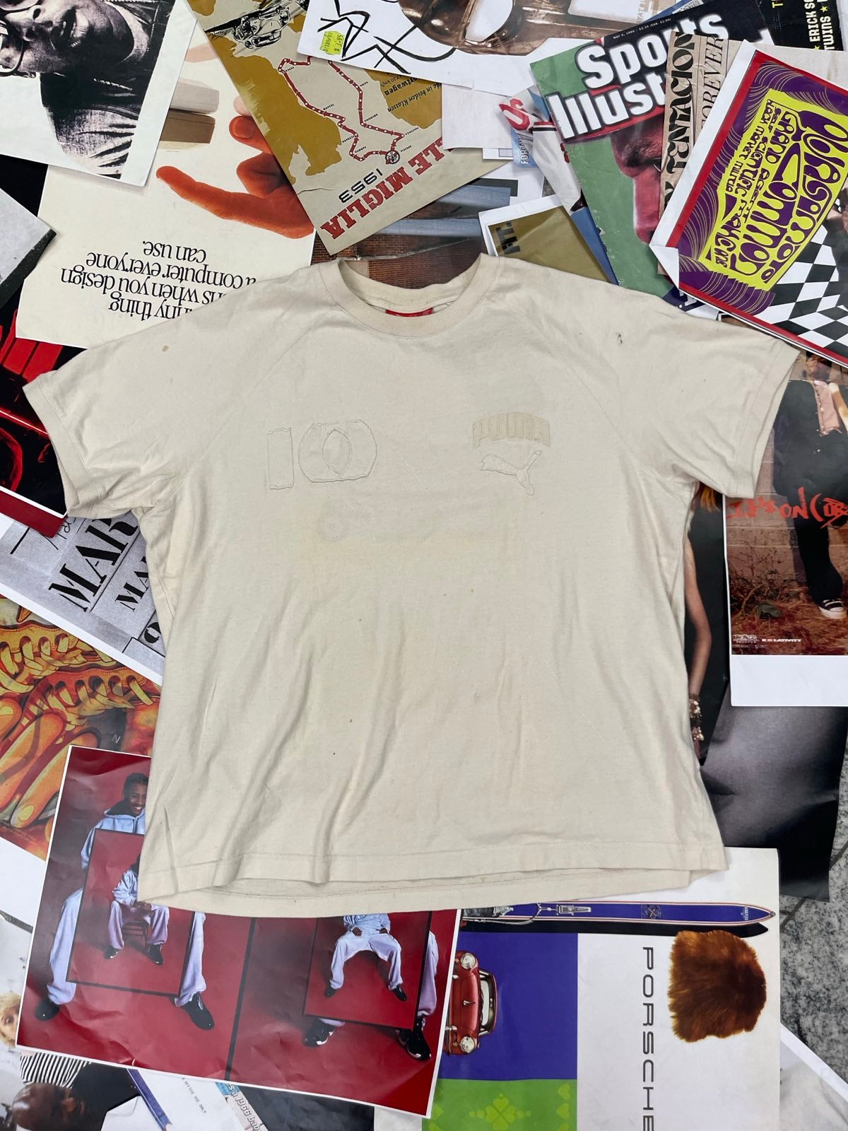 Italia 10 x Puma triko béžové XL