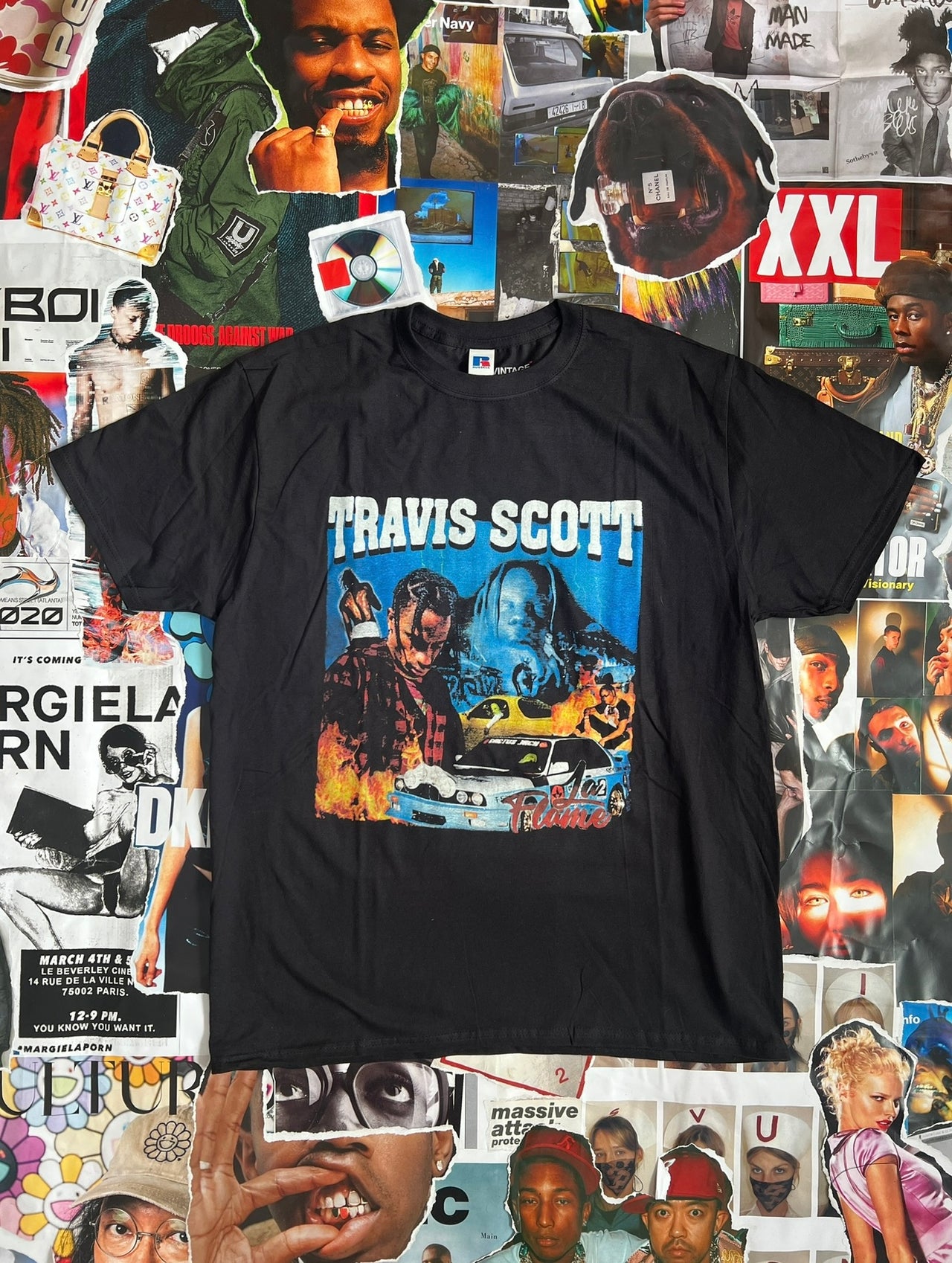 Triko BOOTLEG Travis Scott černé