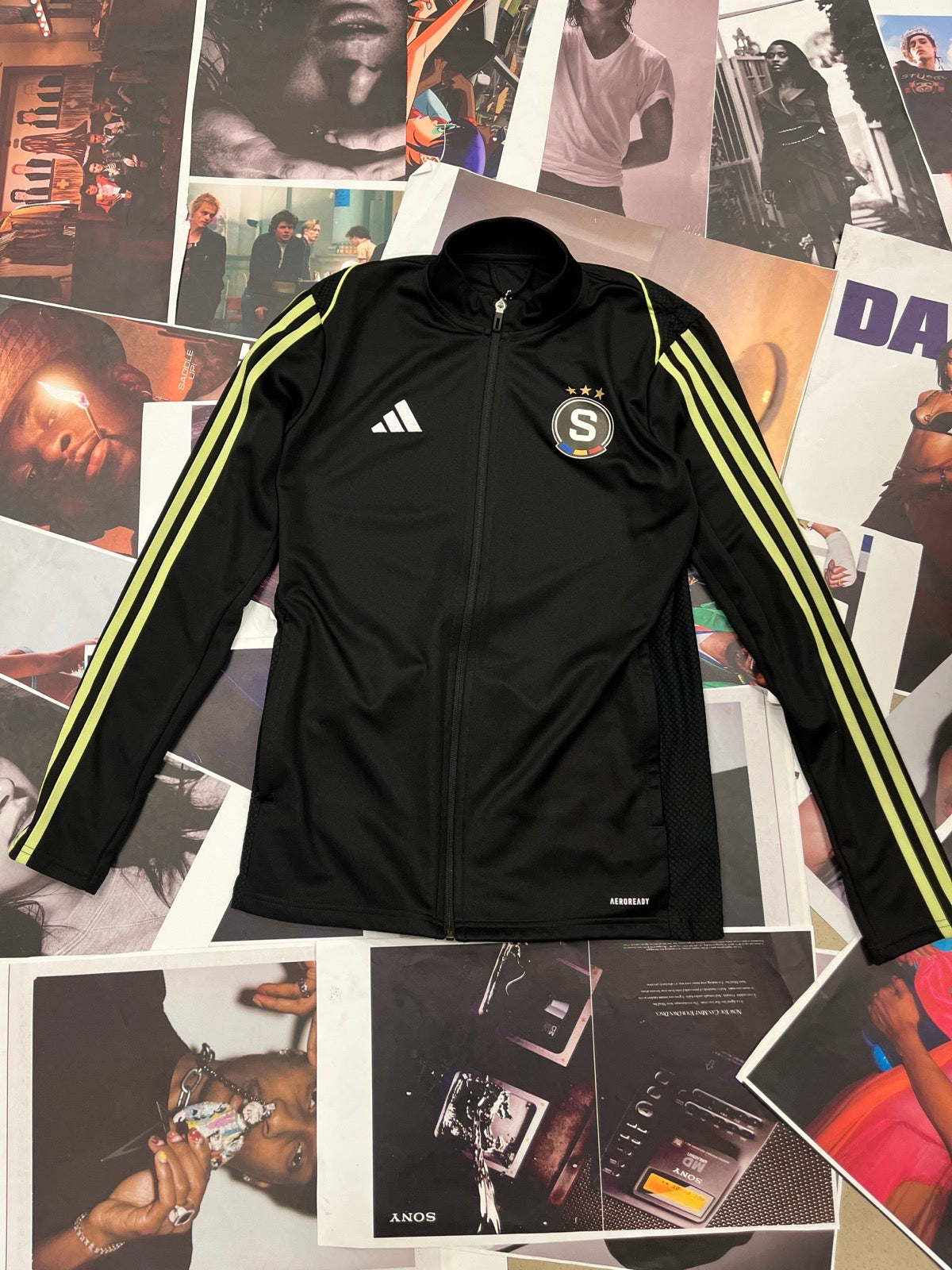 (M) Adidas černá mikina Sparta