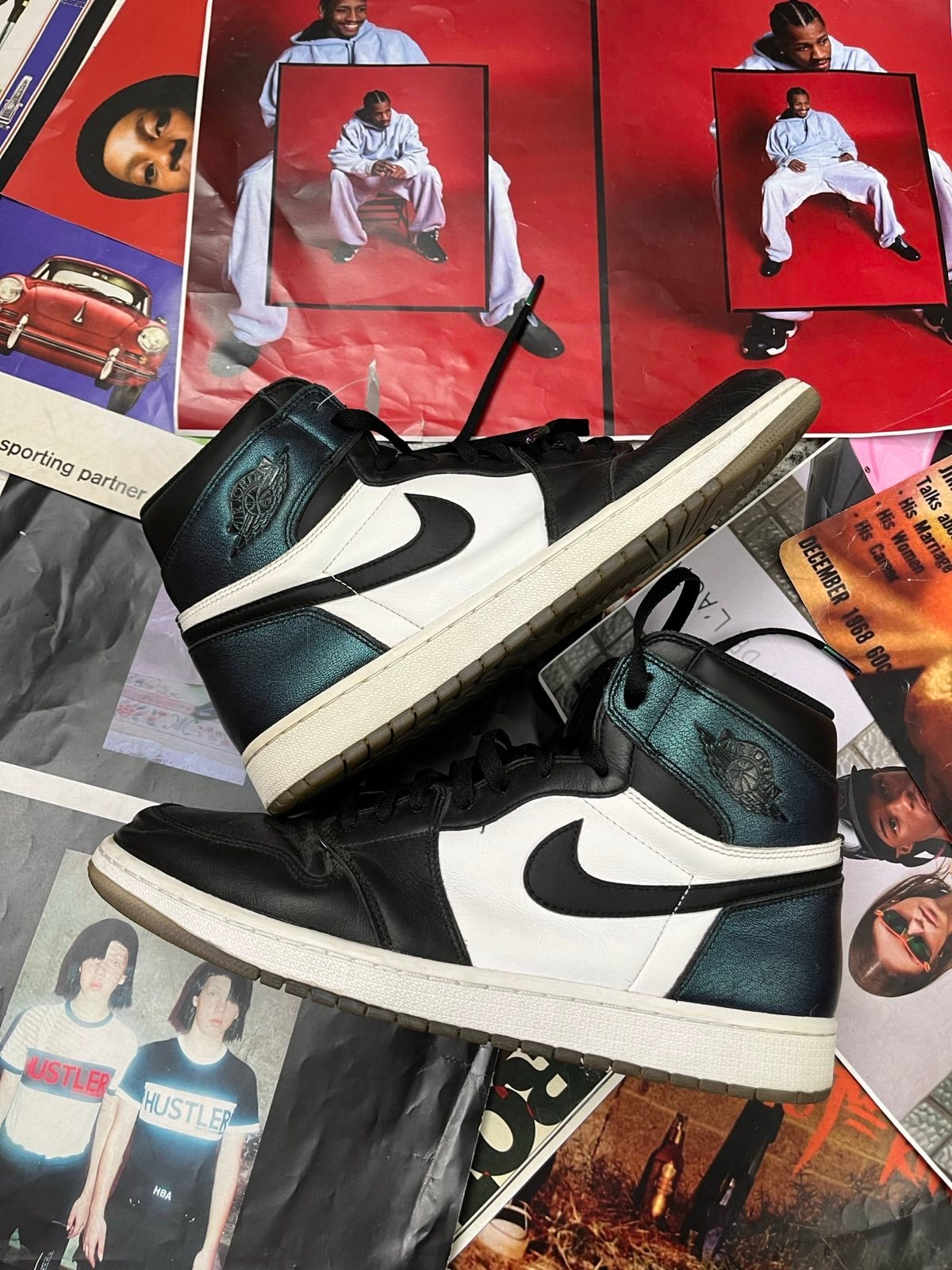 (47) Nike Air Jordan 1 Retro High OG "All Star - Chameleon" TENISKY metalově zelené s bílou a černou