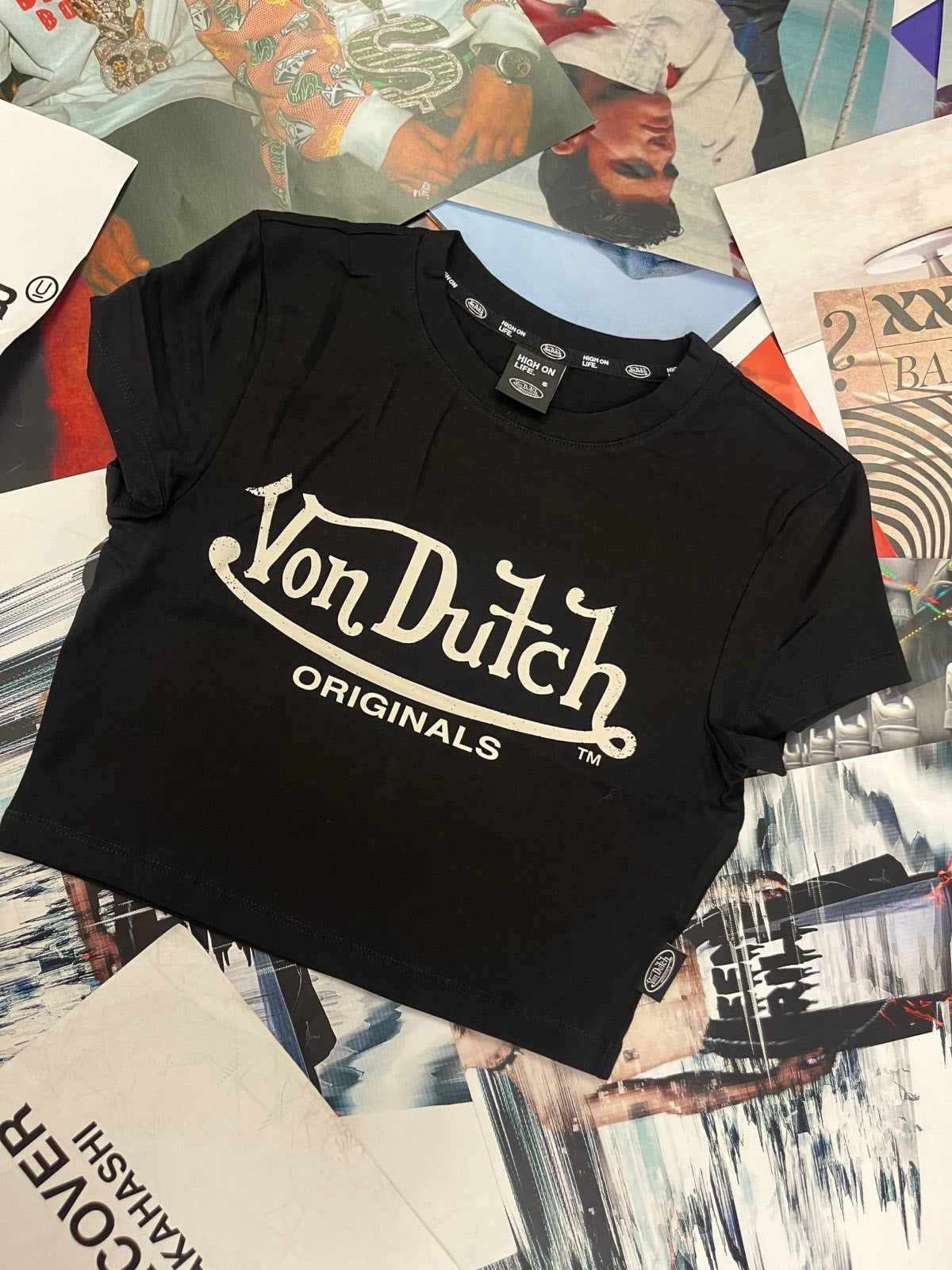 Von Dutch top černý s bílým logem S