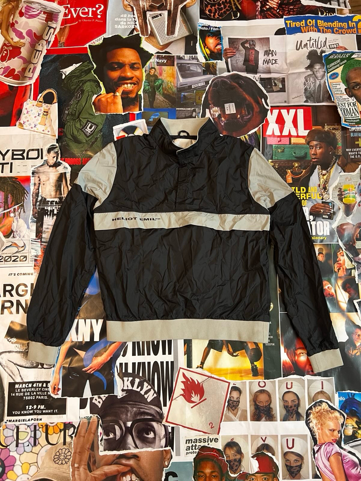 Heliot Emil bunda šusťáková černá se stříbrnými prvky M