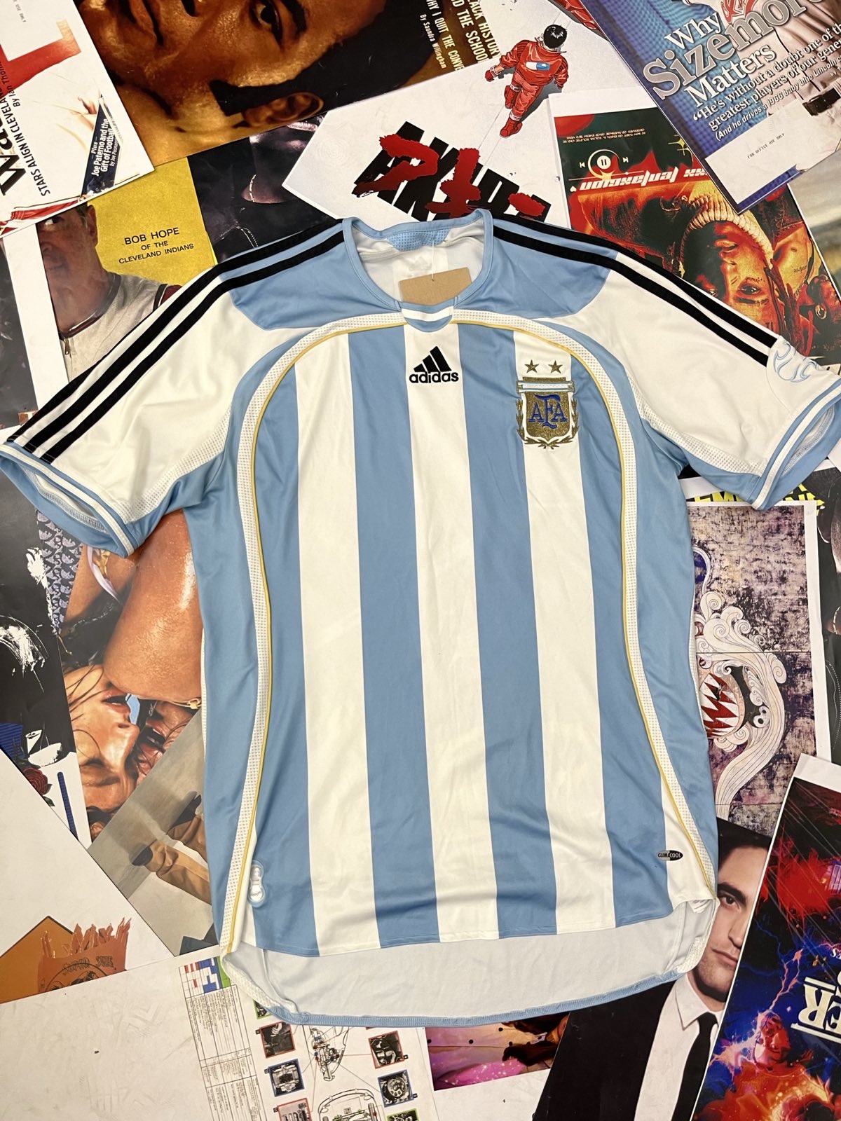 (M) Adidas DRES modro-bílý pruhovaný AFA Argentina