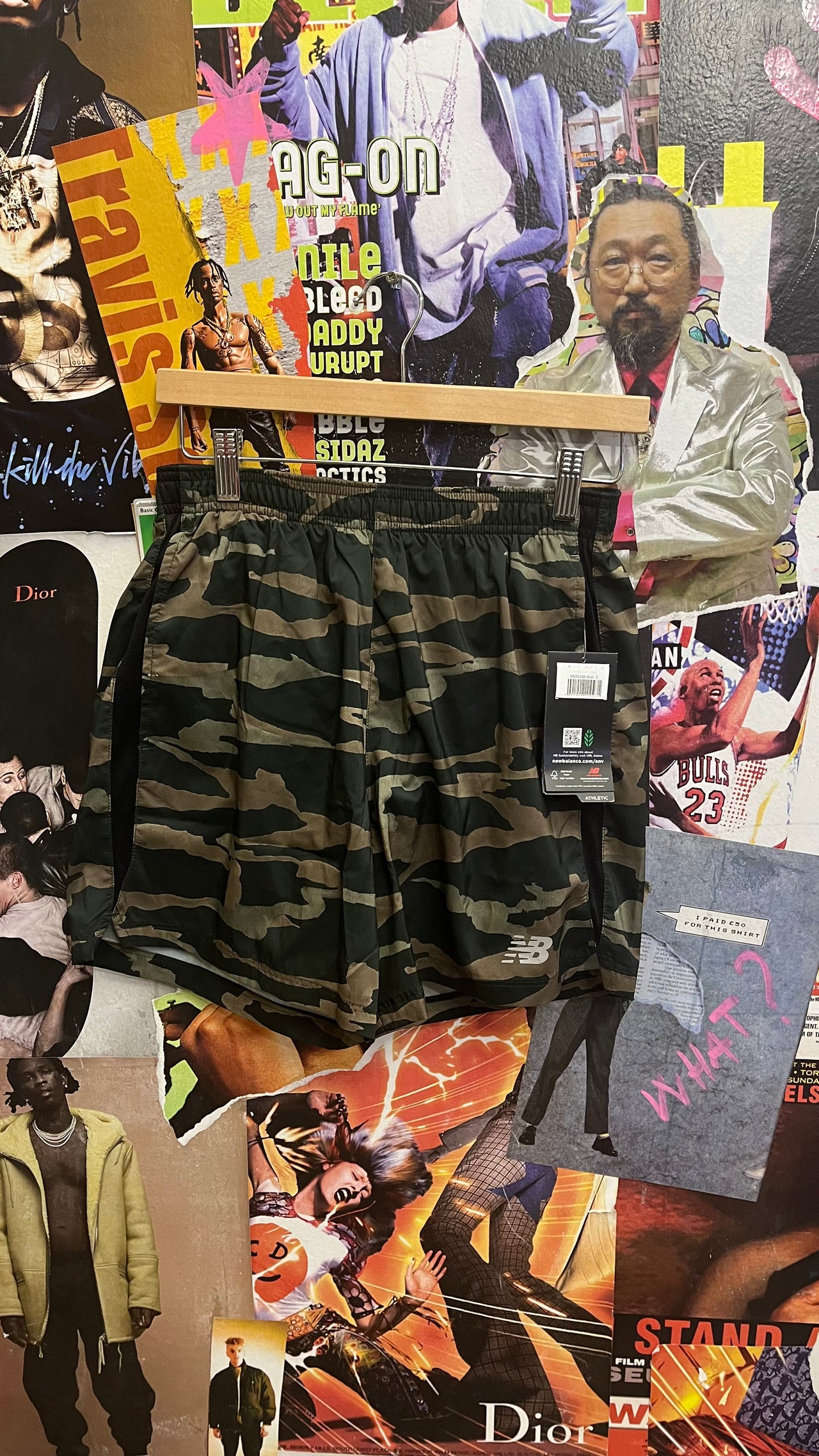 New Balance camo kraťasy S