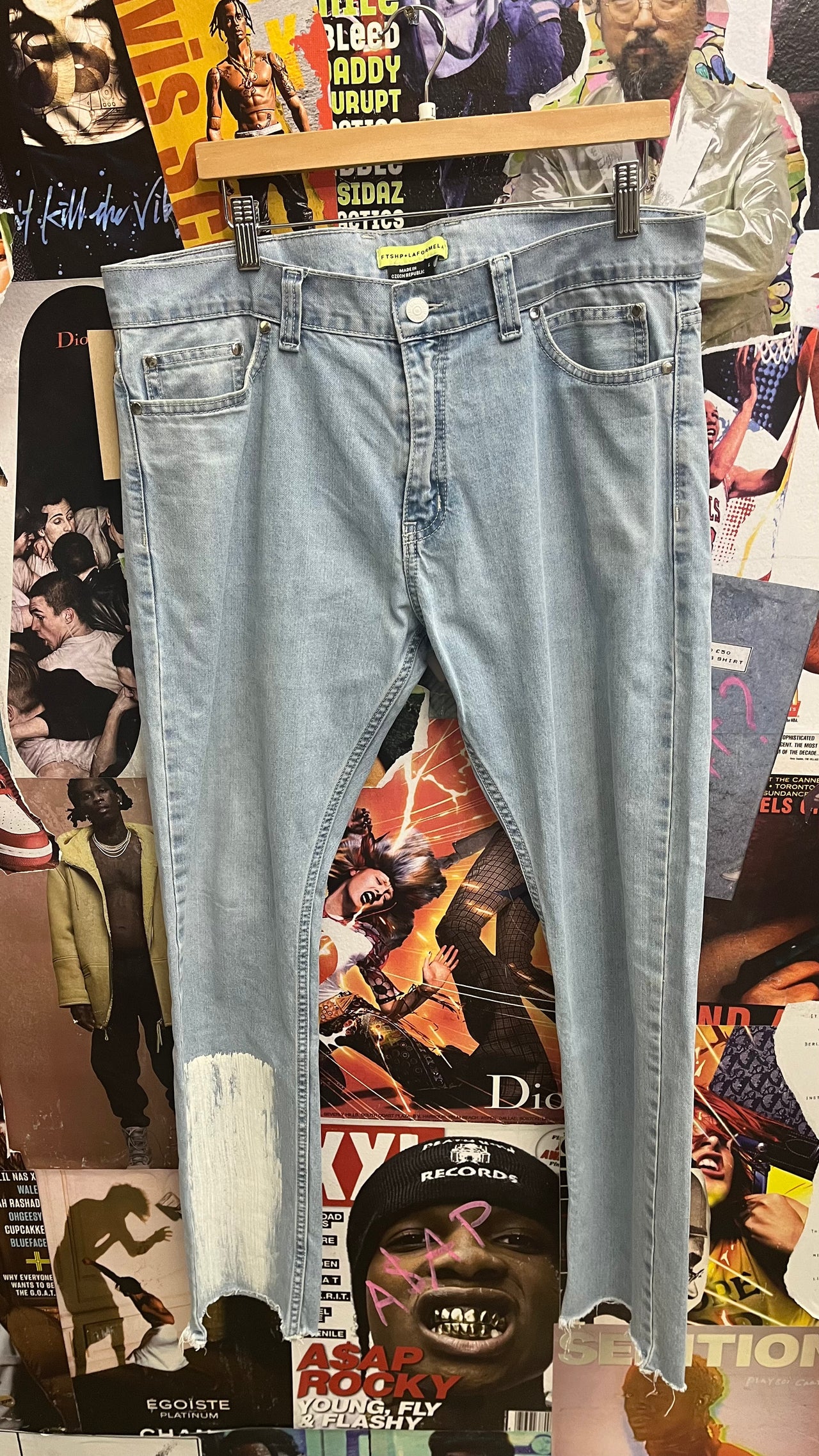 Footshop x Laformela džíny světle modré L