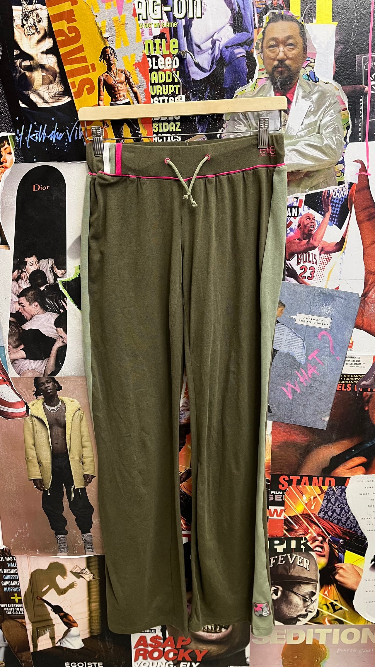 Elite models fashion khaki teplákové kalhoty S