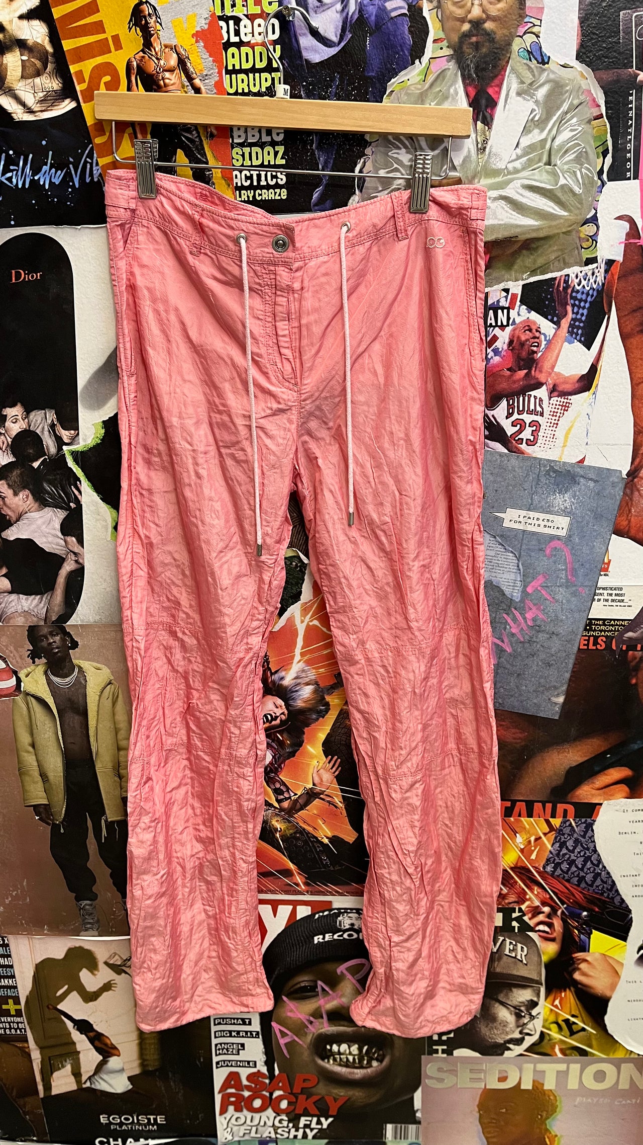 Escada sport růžové low waisted kalhoty M