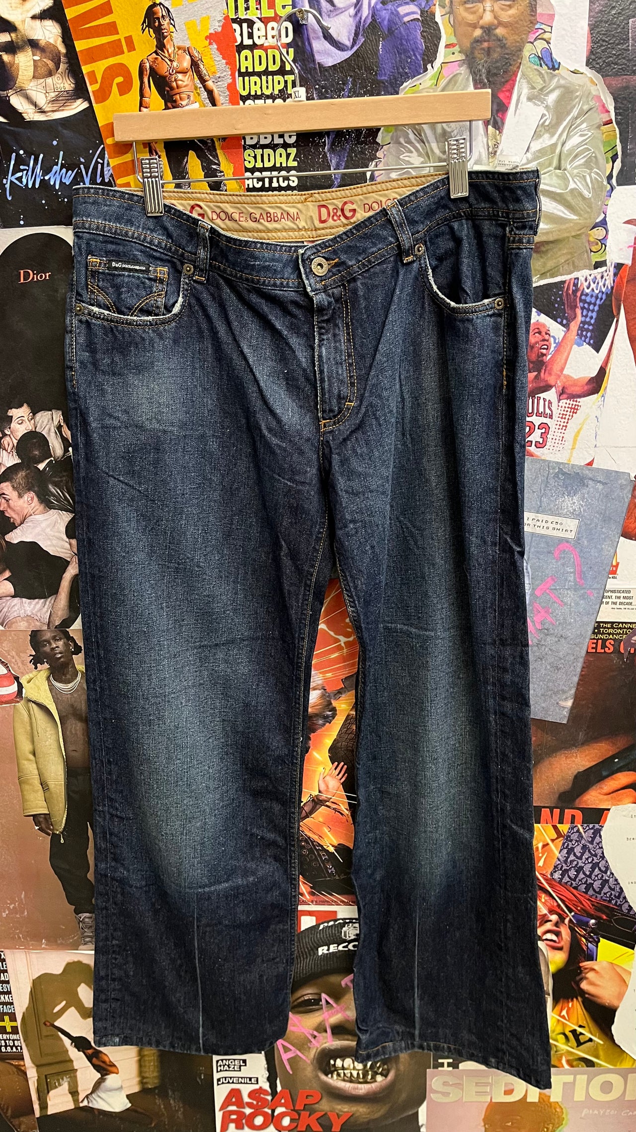 Dolce and Gabbana džíny tmavě modré XL