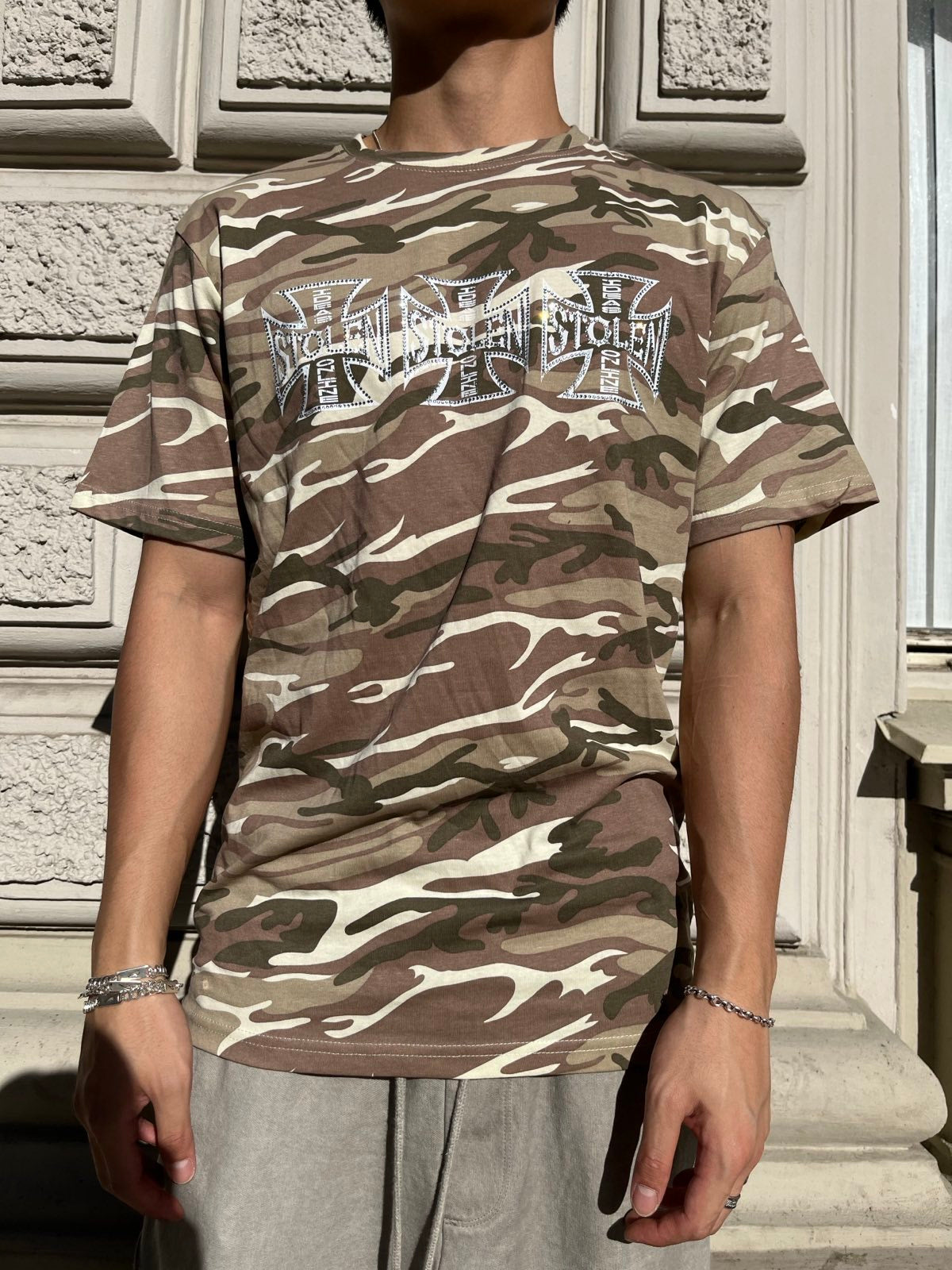 (M) 1of1 TRIKO camo Westside Choppers rhinestones logo