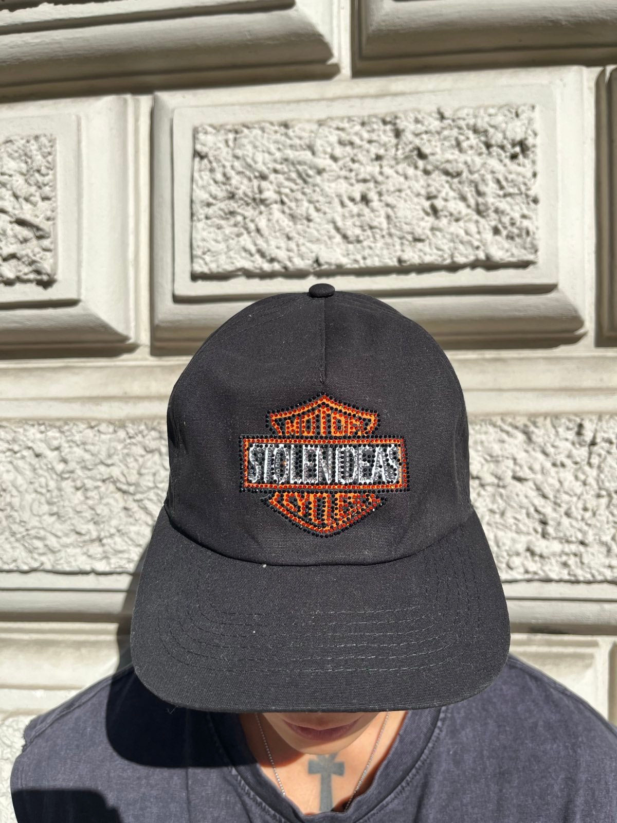 1of1 KŠILTOVKA černá Harley Davidson rhinestones logo