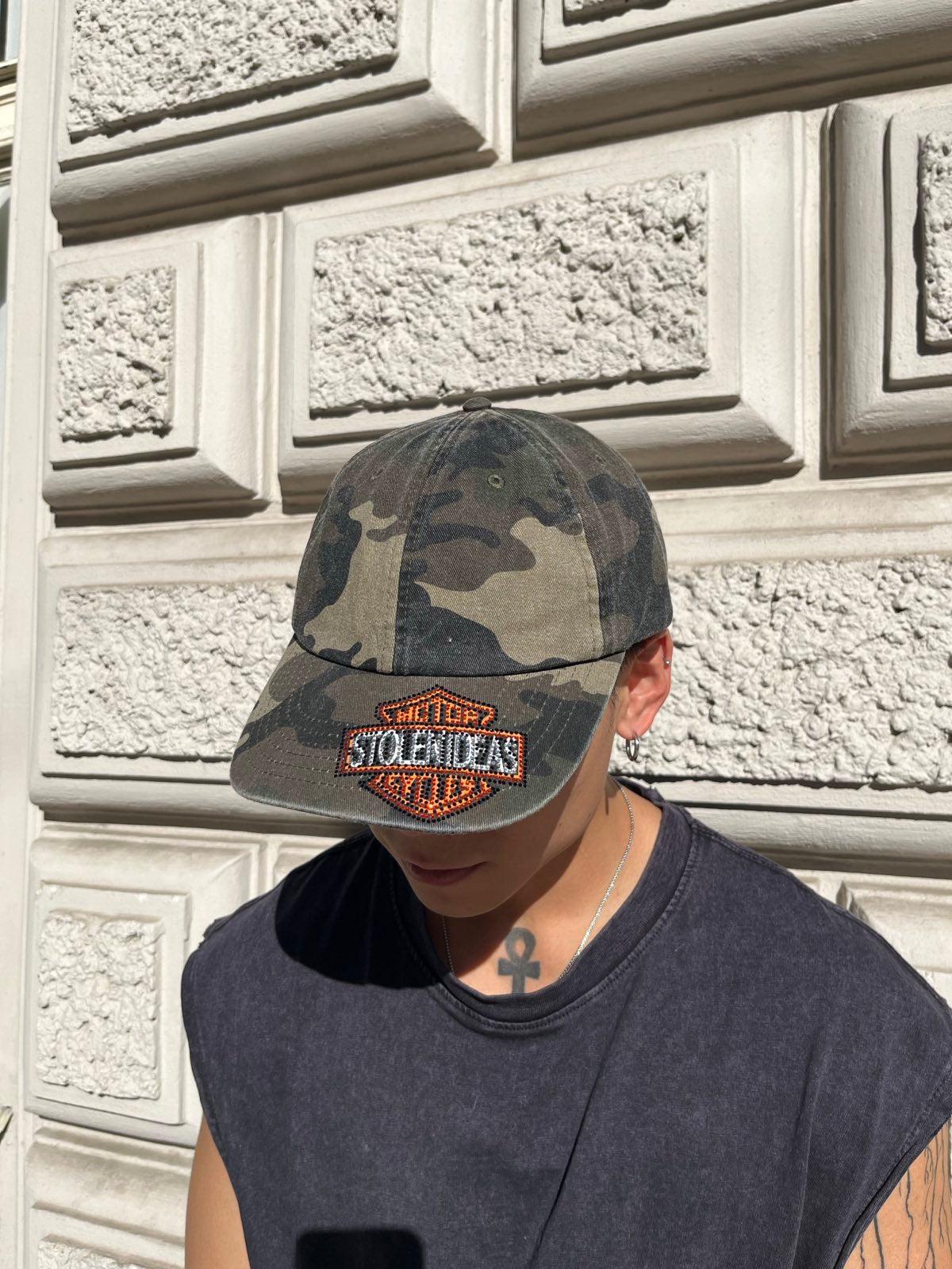 1of1 KŠILTOVKA camo Harley Davidson rhinestones logo