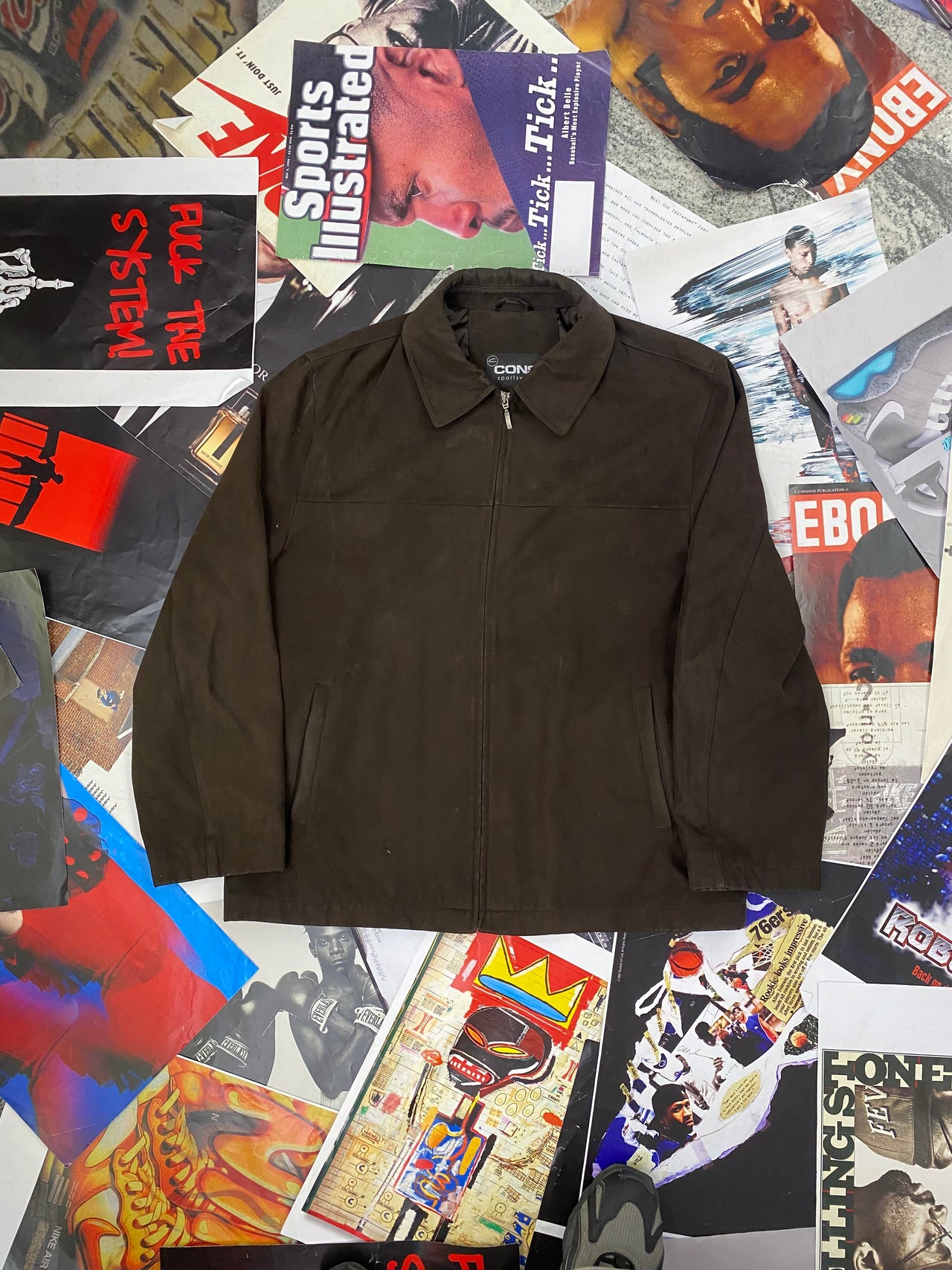 (2XL) Cons hnědá bunda
