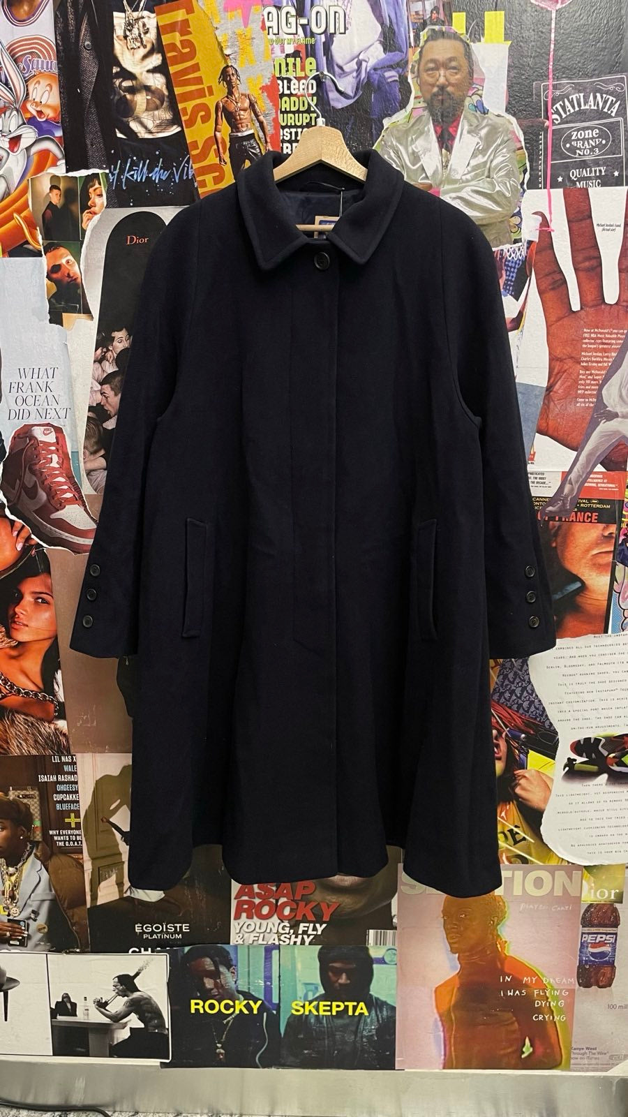 Burberry kabát tmavě modrý (M)