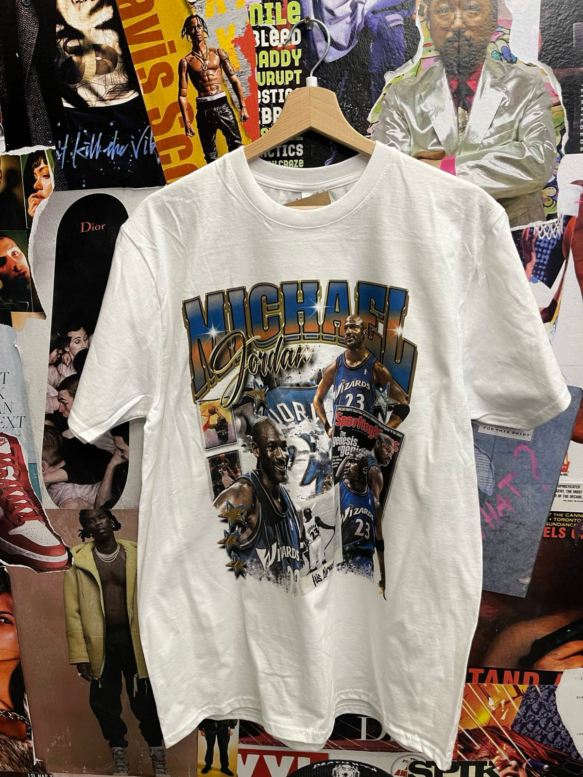 BOOTLEG triko bílé Michael Jordan