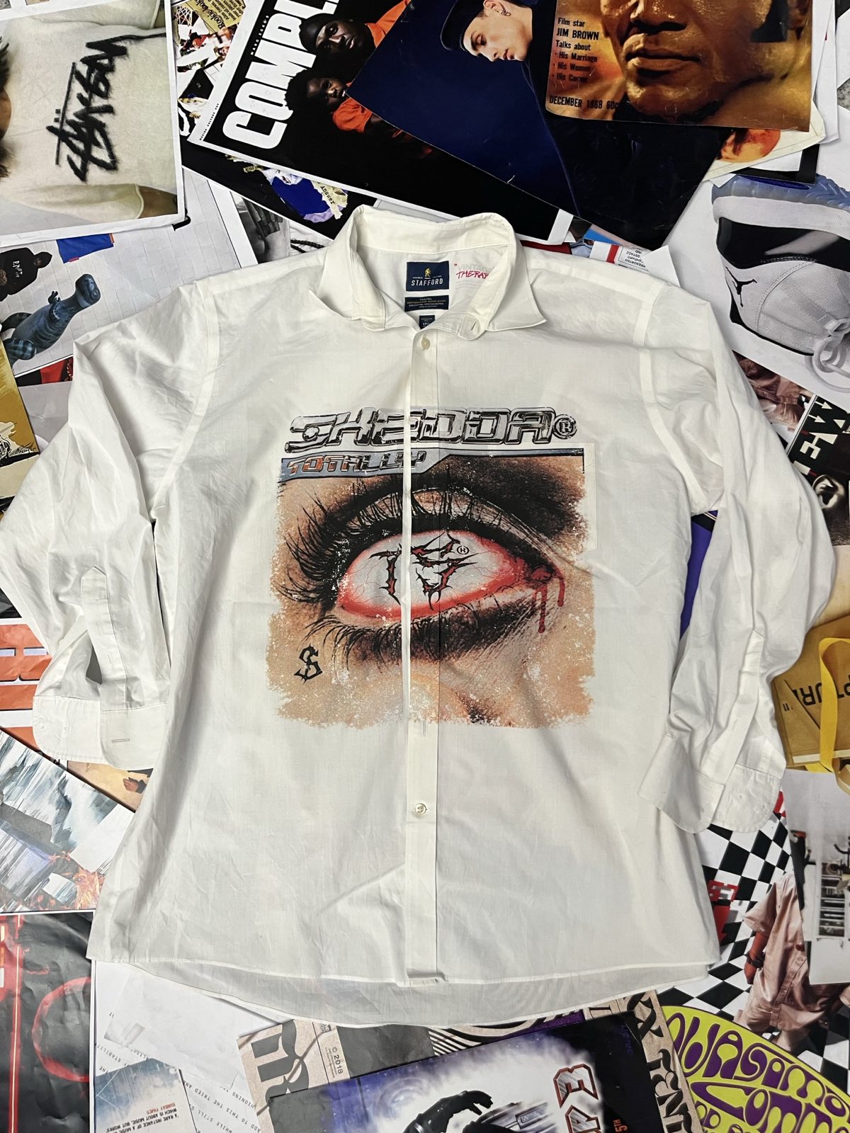 (L) 1of1 košile oko bílá l/s