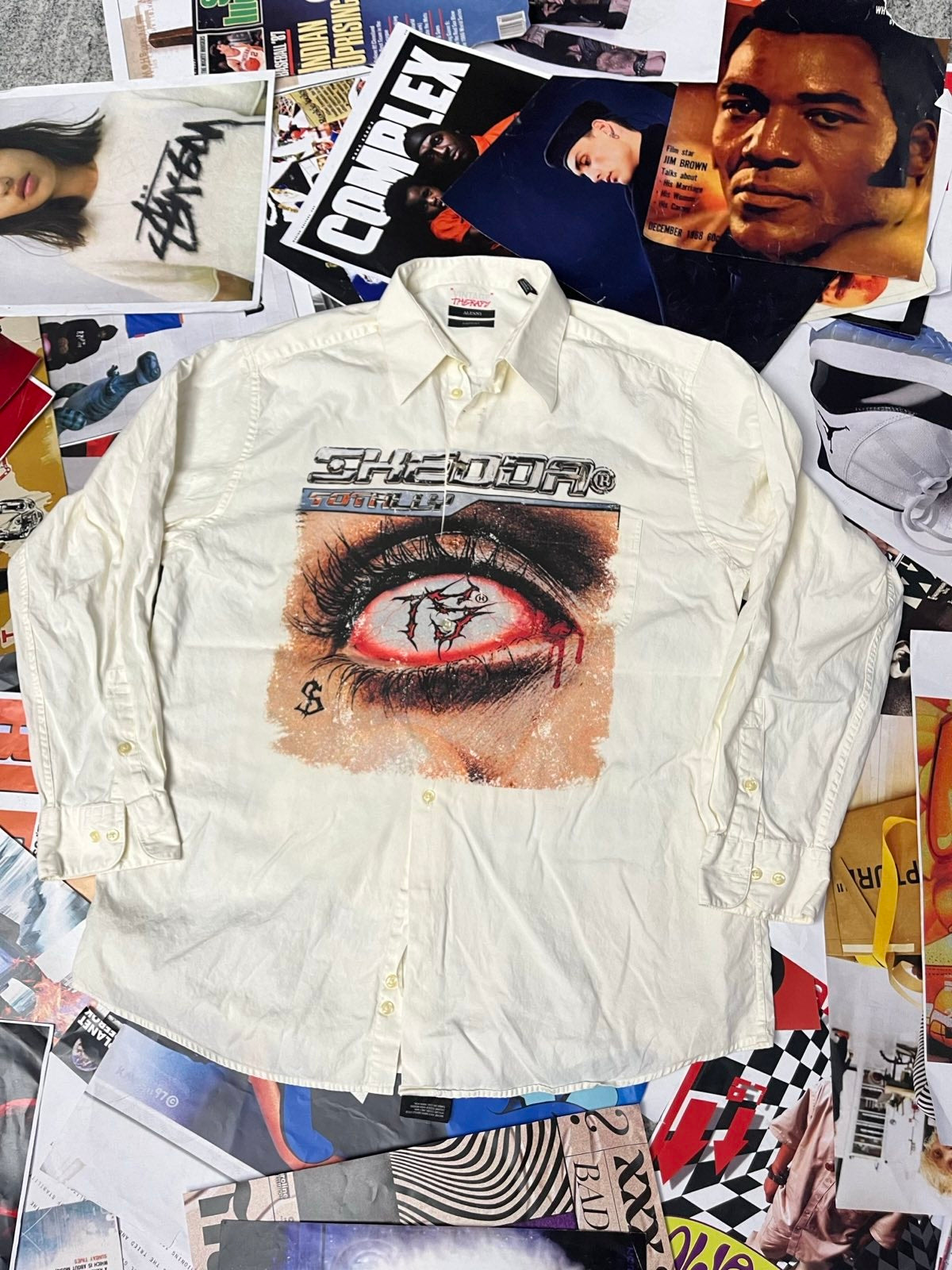 (M) 1of1 košile oko krémová l/s