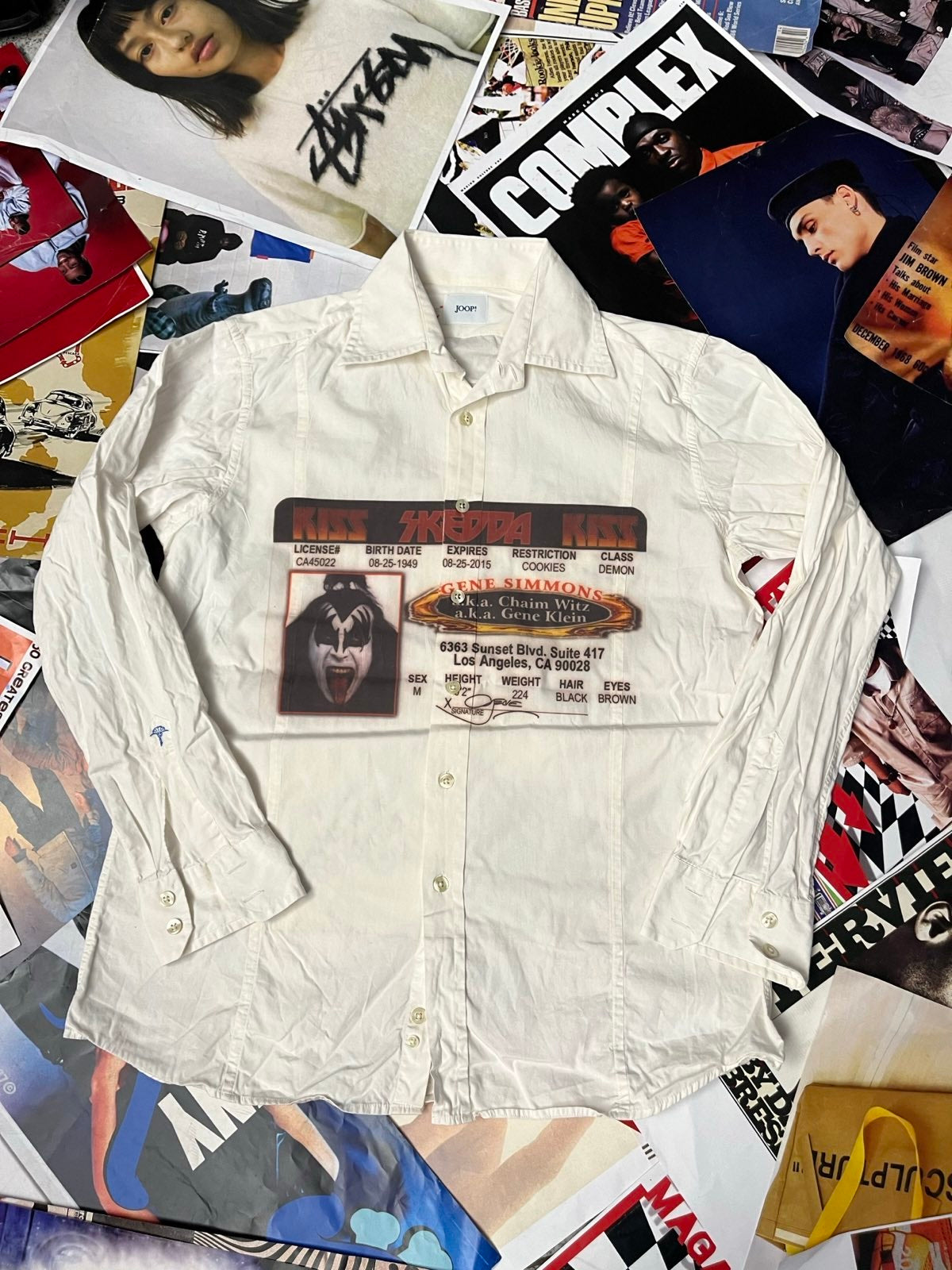 (L) 1of1 košile kiss bílá l/s