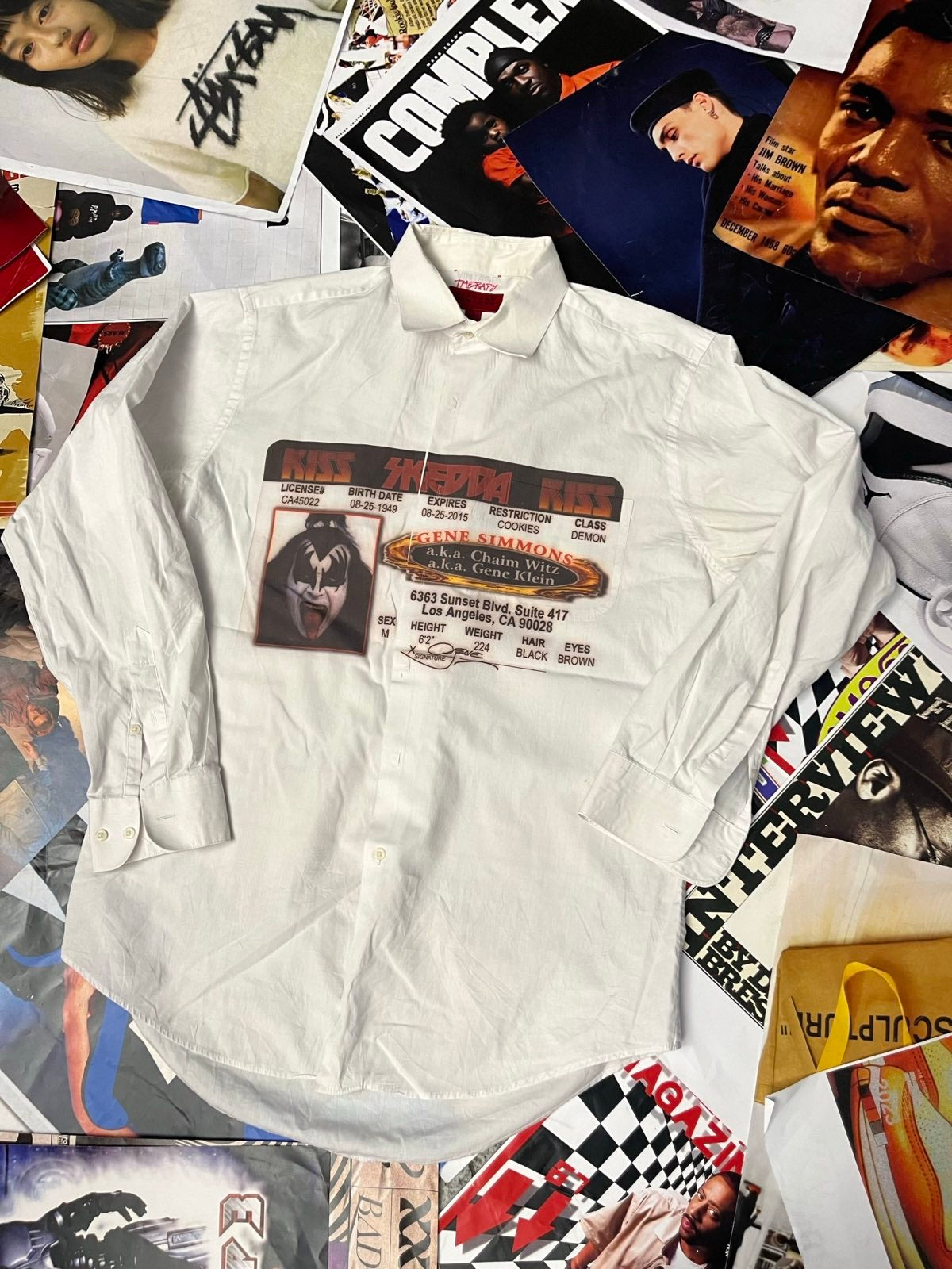 (L) 1of1 košile kiss krémová l/s