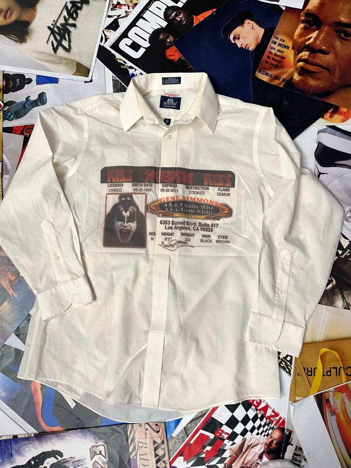 (M) 1of1 košile kiss krémová l/s