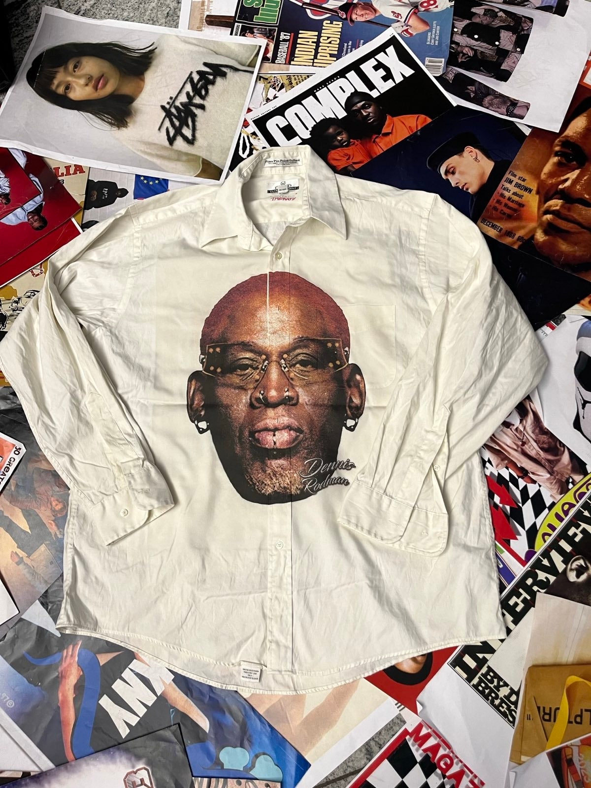 (M) 1of1 košile Rodman krémová l/s