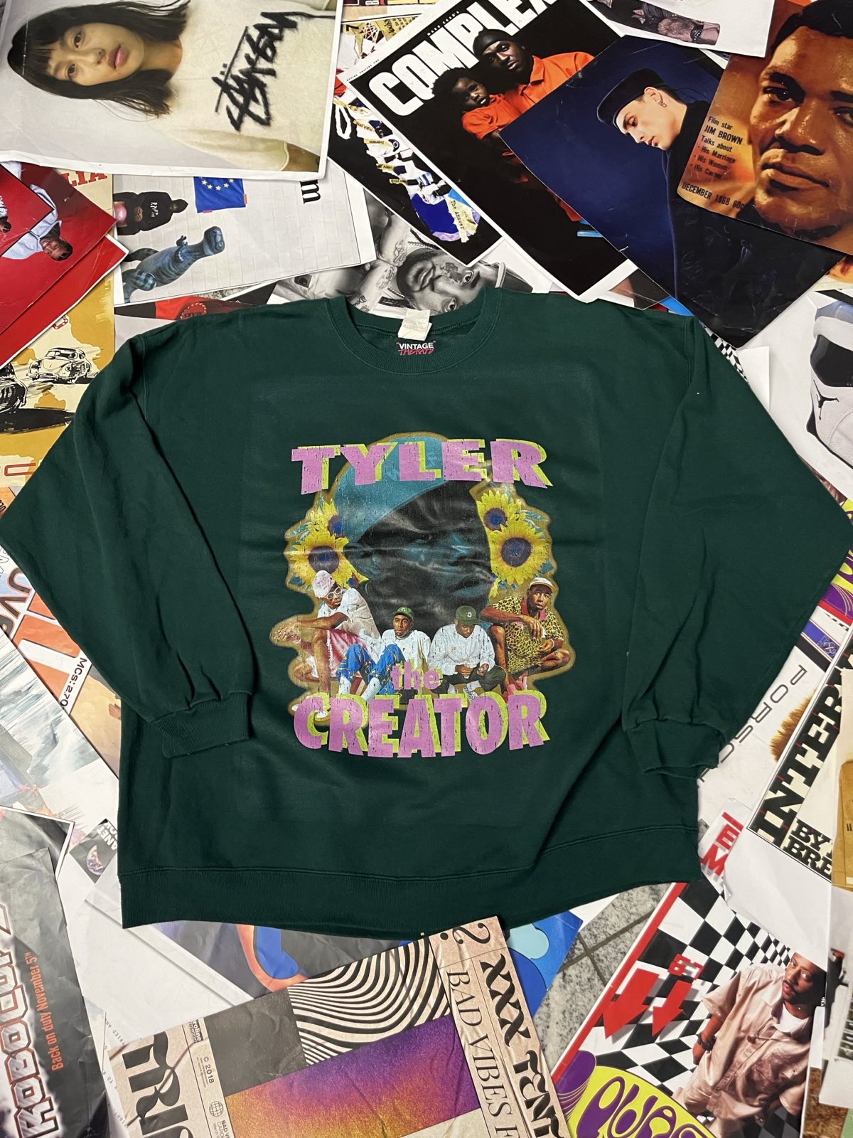 (XL) 1of1 crewneck tmavě zelený Tyler, The Creator